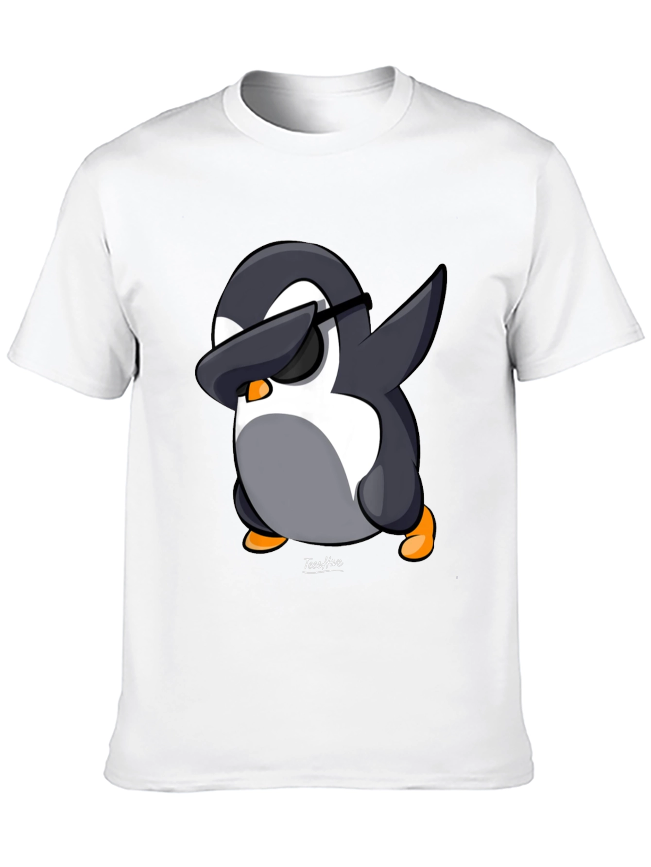 Dabbing Penguin Graphic Tee - Black
