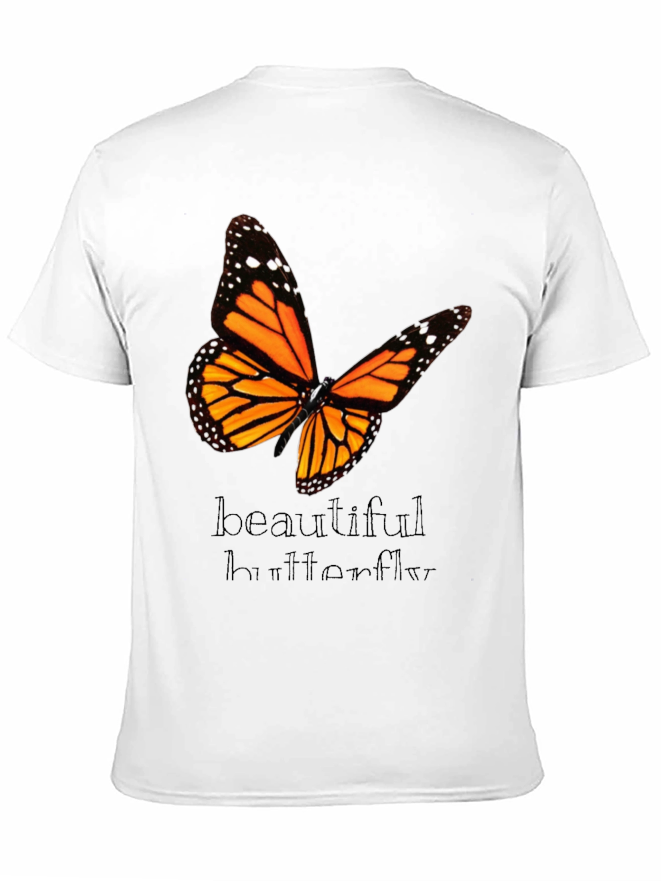 Butterfly Graphic Tee - Stylish Mens Black T-Shirt
