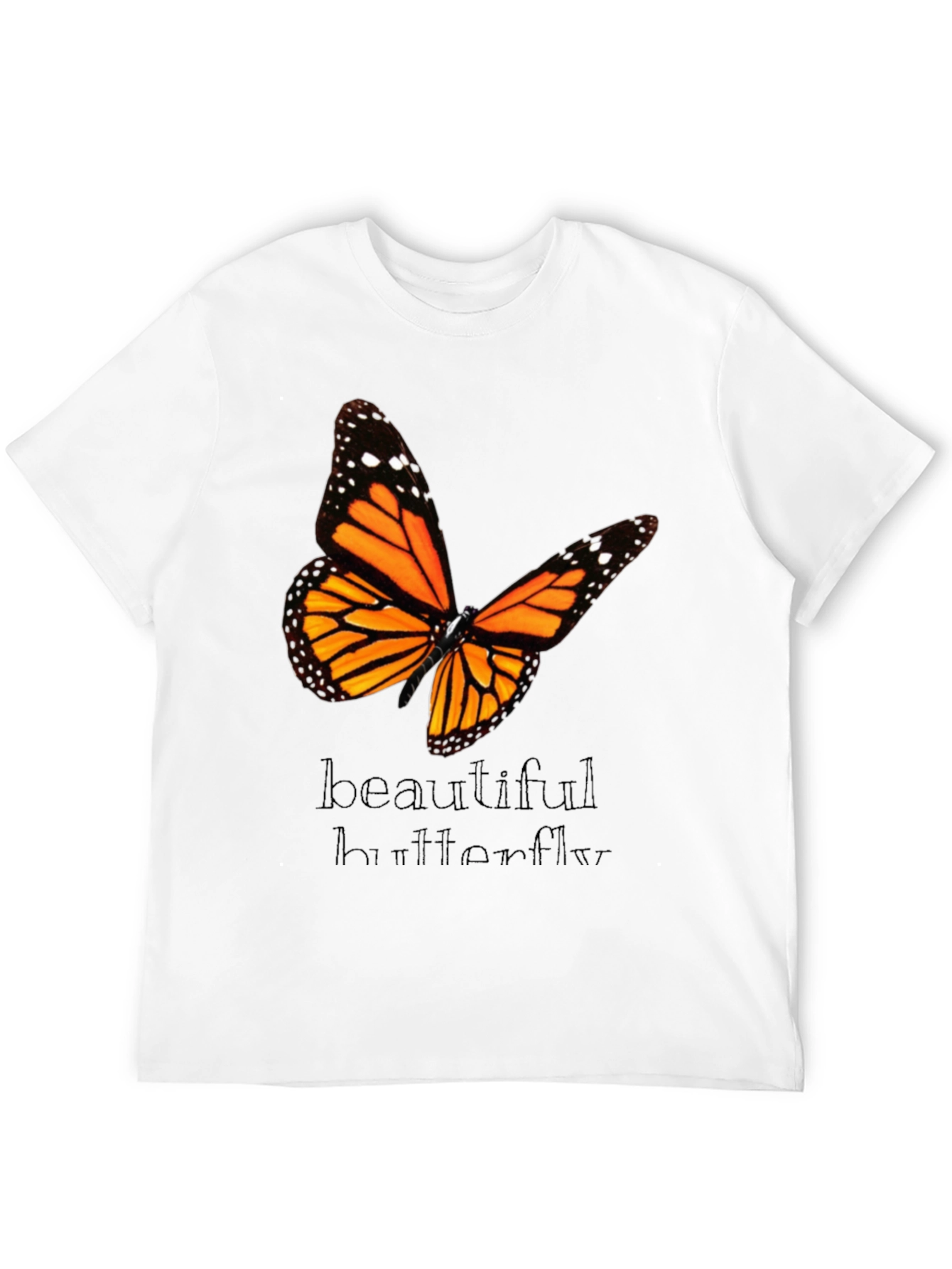 Butterfly Graphic Tee - Stylish Mens Black T-Shirt