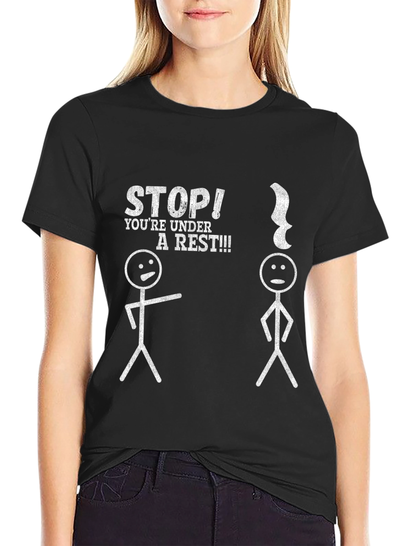 Stop! Youre Under A Rest Funny Music T-Shirt