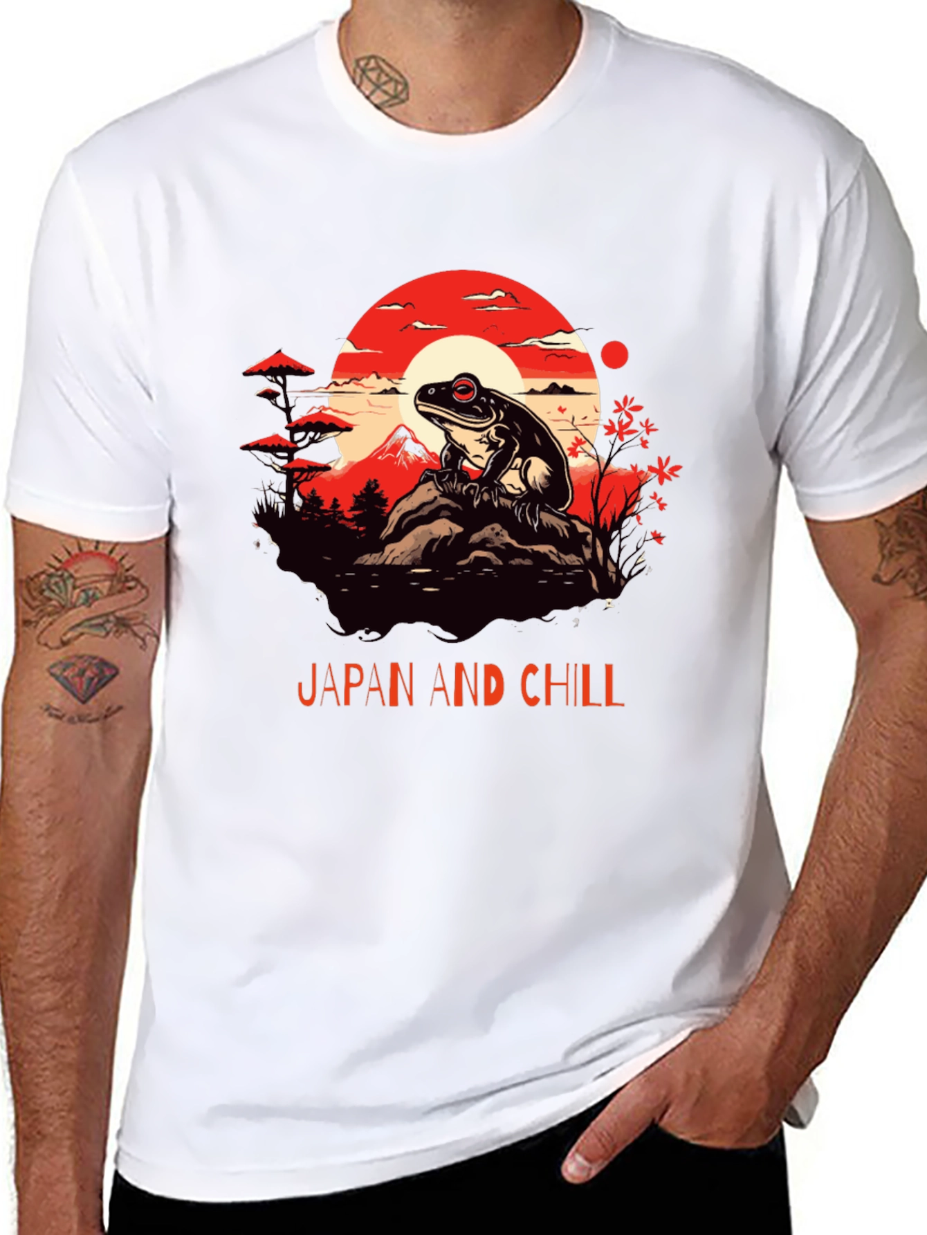 Japan and Chill Frog Graphic Tee