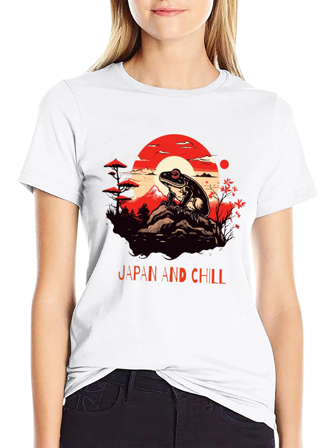 Japan and Chill Frog Graphic Tee
