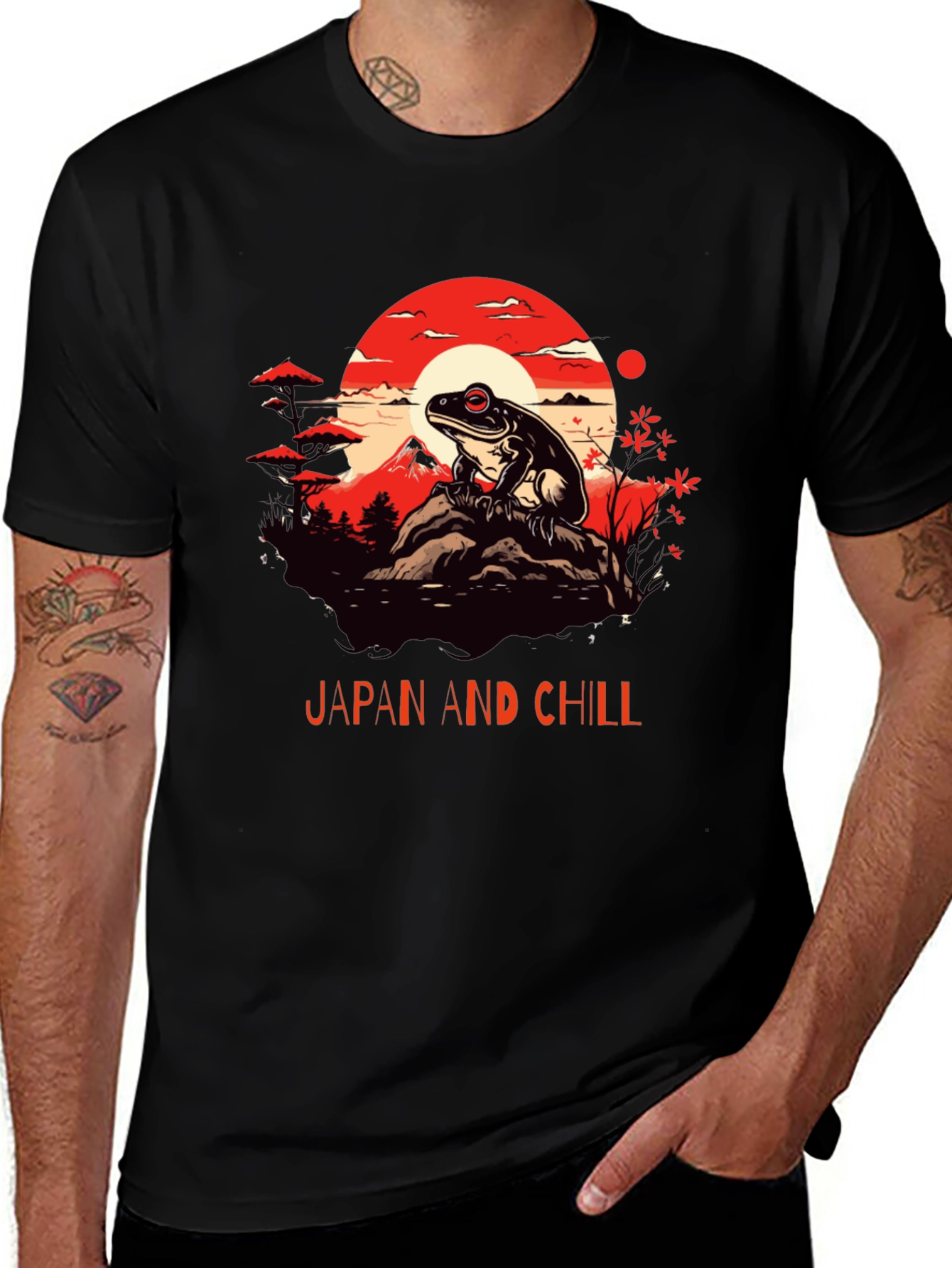 Japan and Chill Frog Graphic Tee