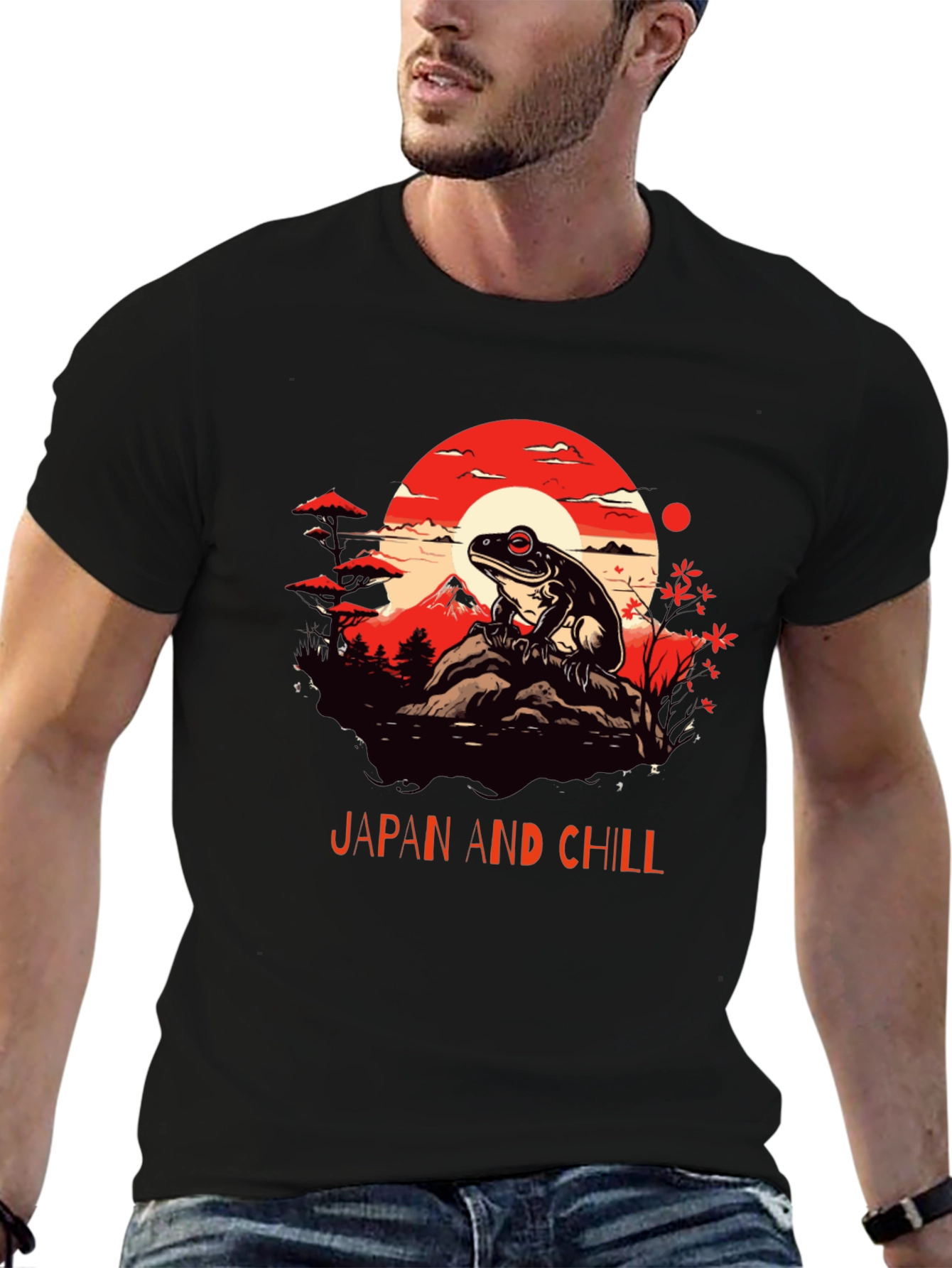 Japan and Chill Frog Graphic Tee