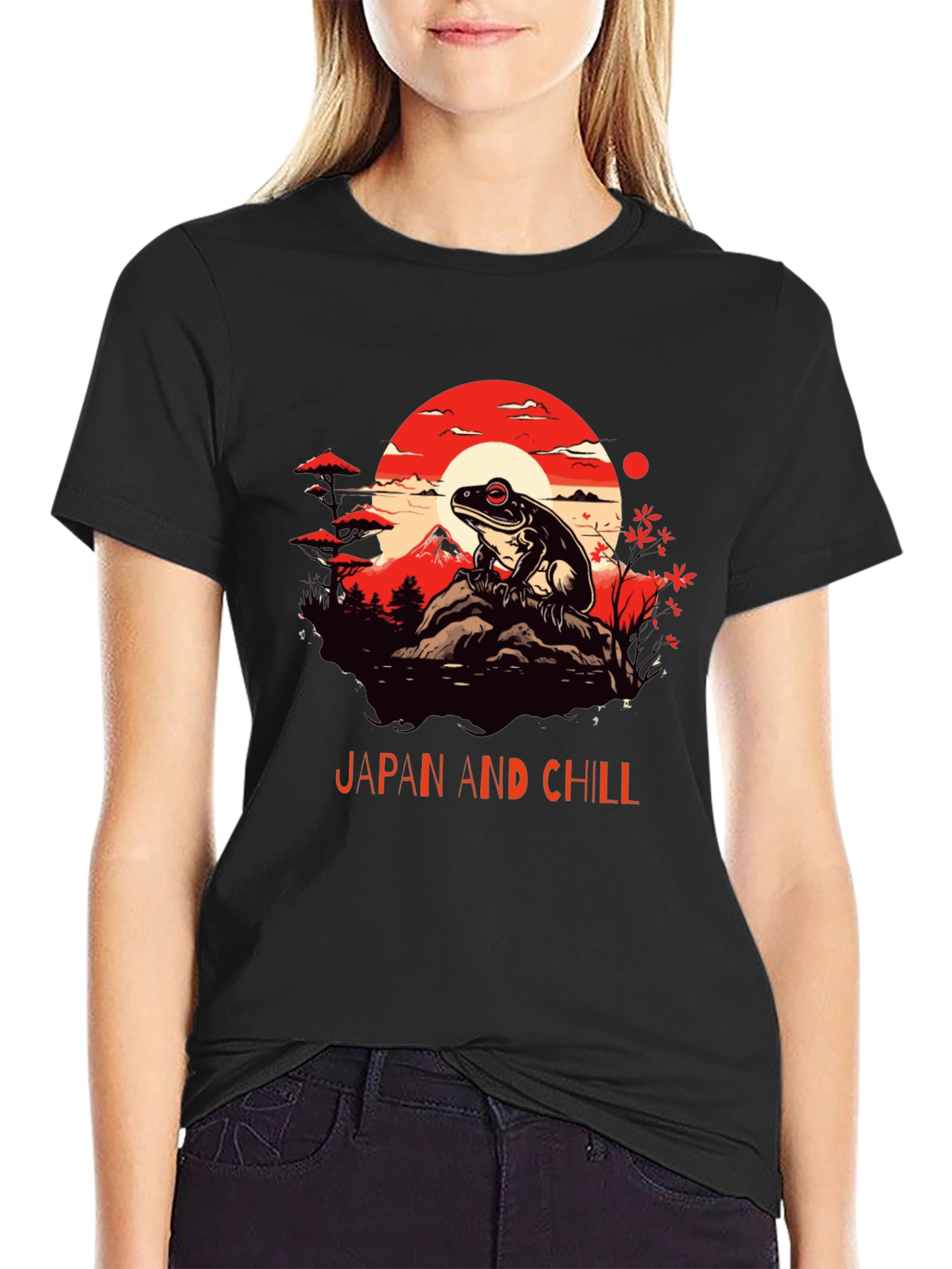 Japan and Chill Frog Graphic Tee