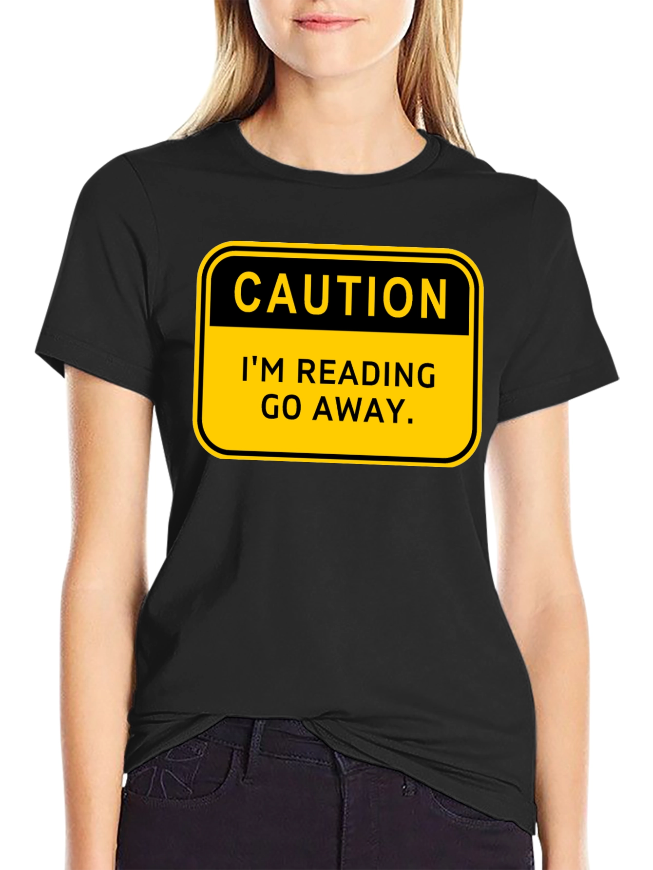 Caution: Im Reading - Go Away T-Shirt