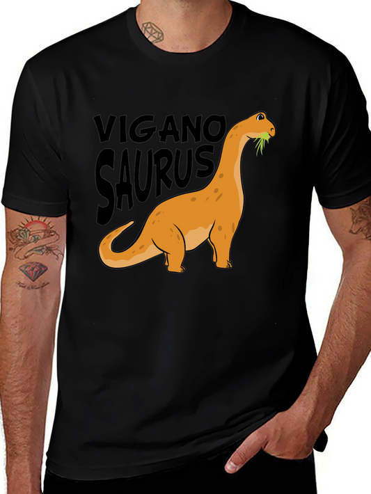 Vegan Dinosaur Graphic Tee - Organic Cotton Blend
