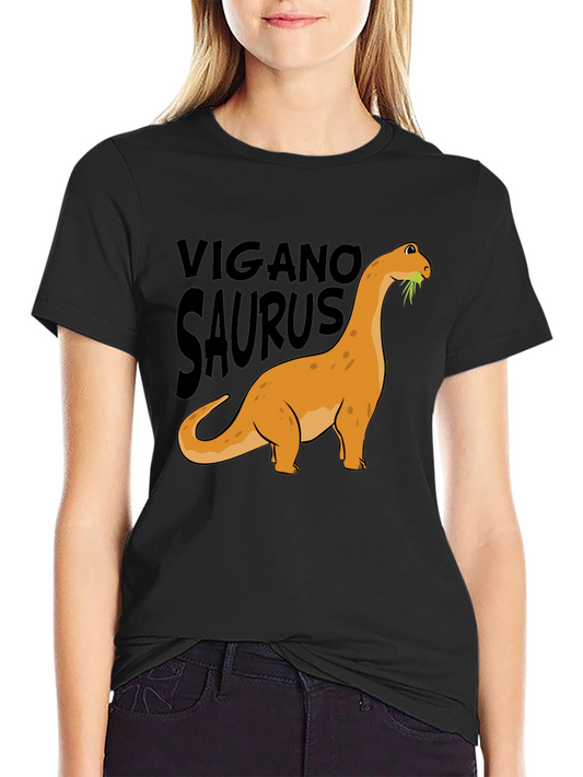 Vegan Dinosaur Graphic Tee - Organic Cotton Blend