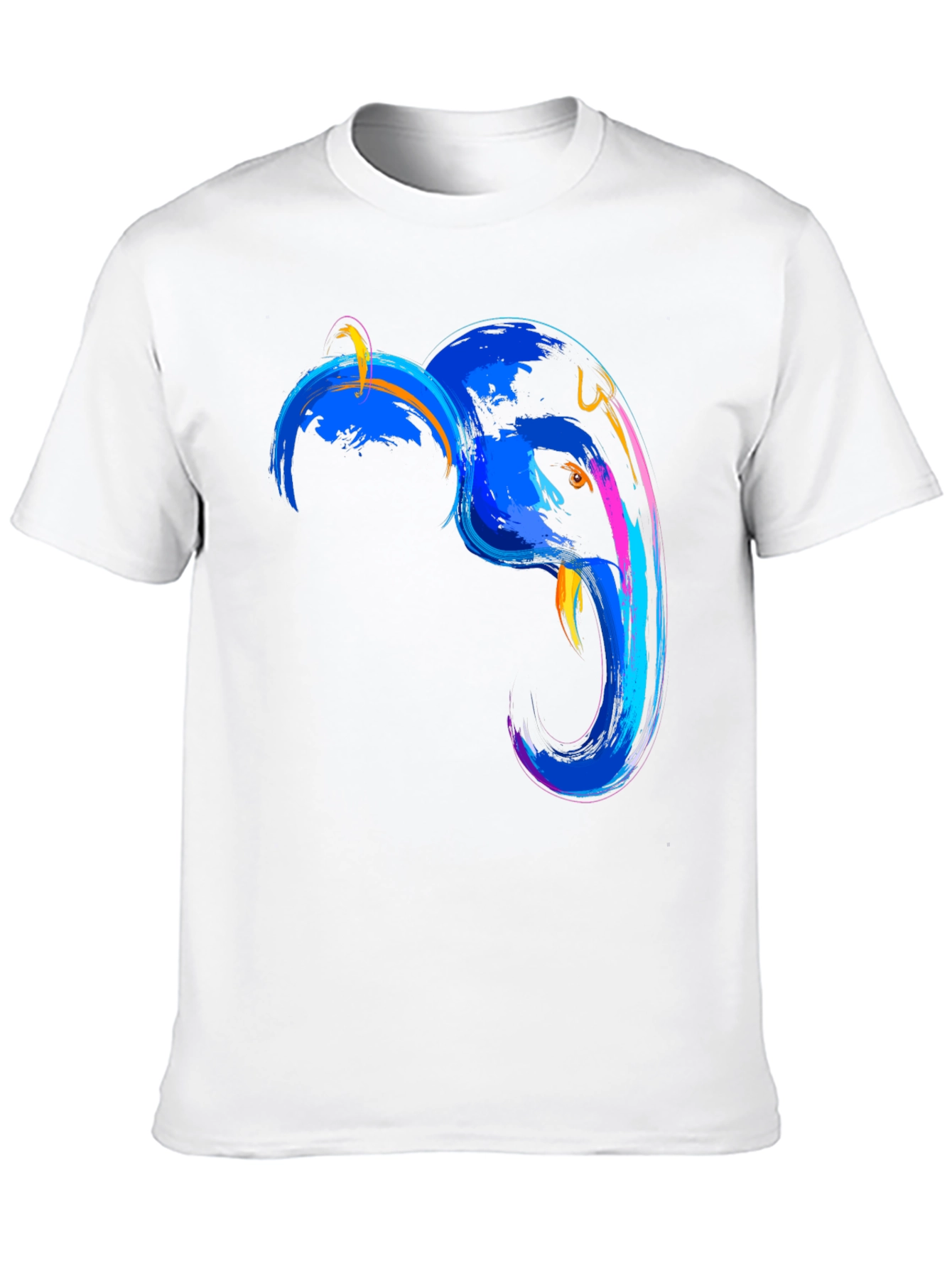 Abstract Elephant Graphic Tee - Mens Black T-Shirt