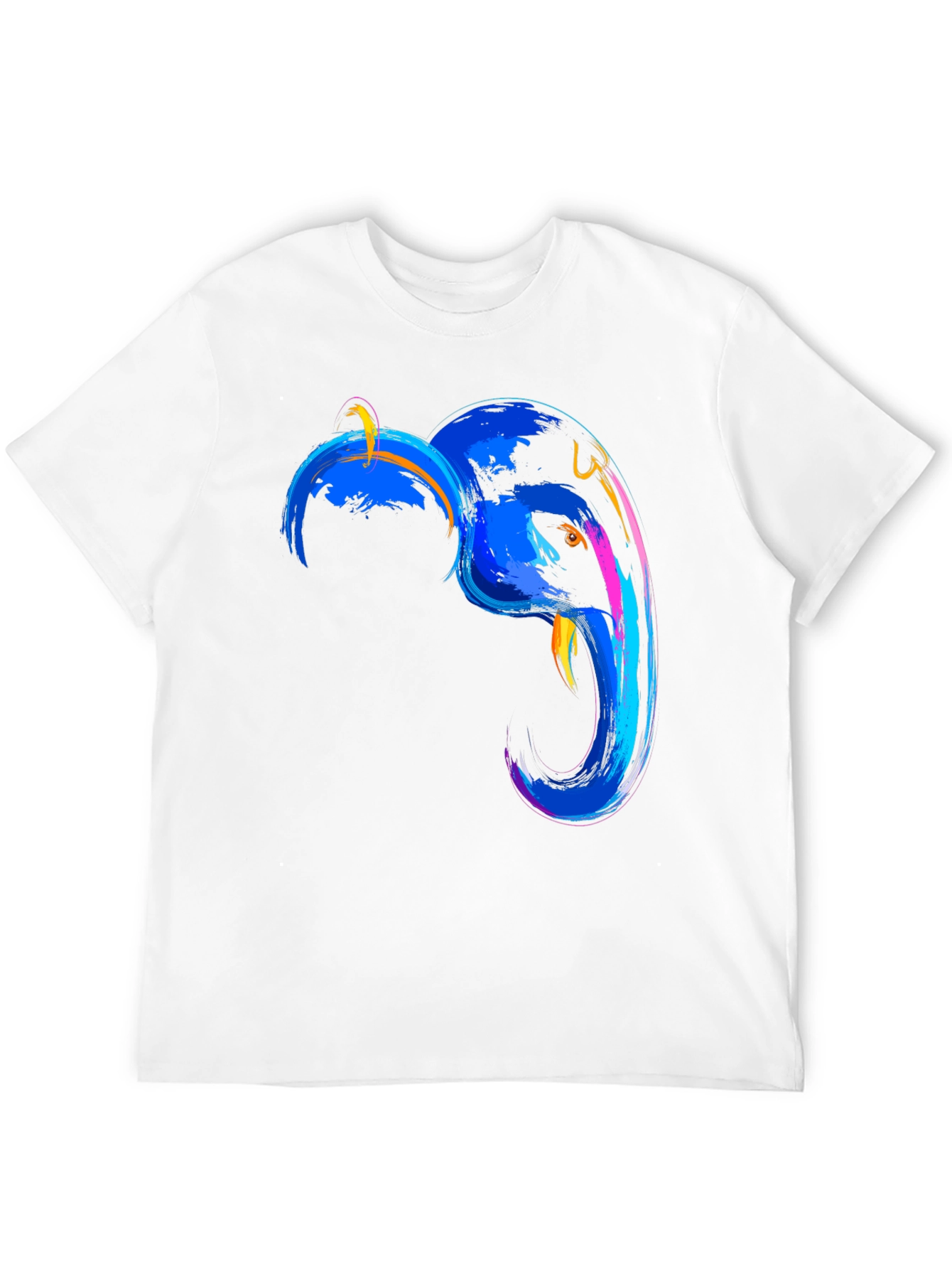 Abstract Elephant Graphic Tee - Mens Black T-Shirt