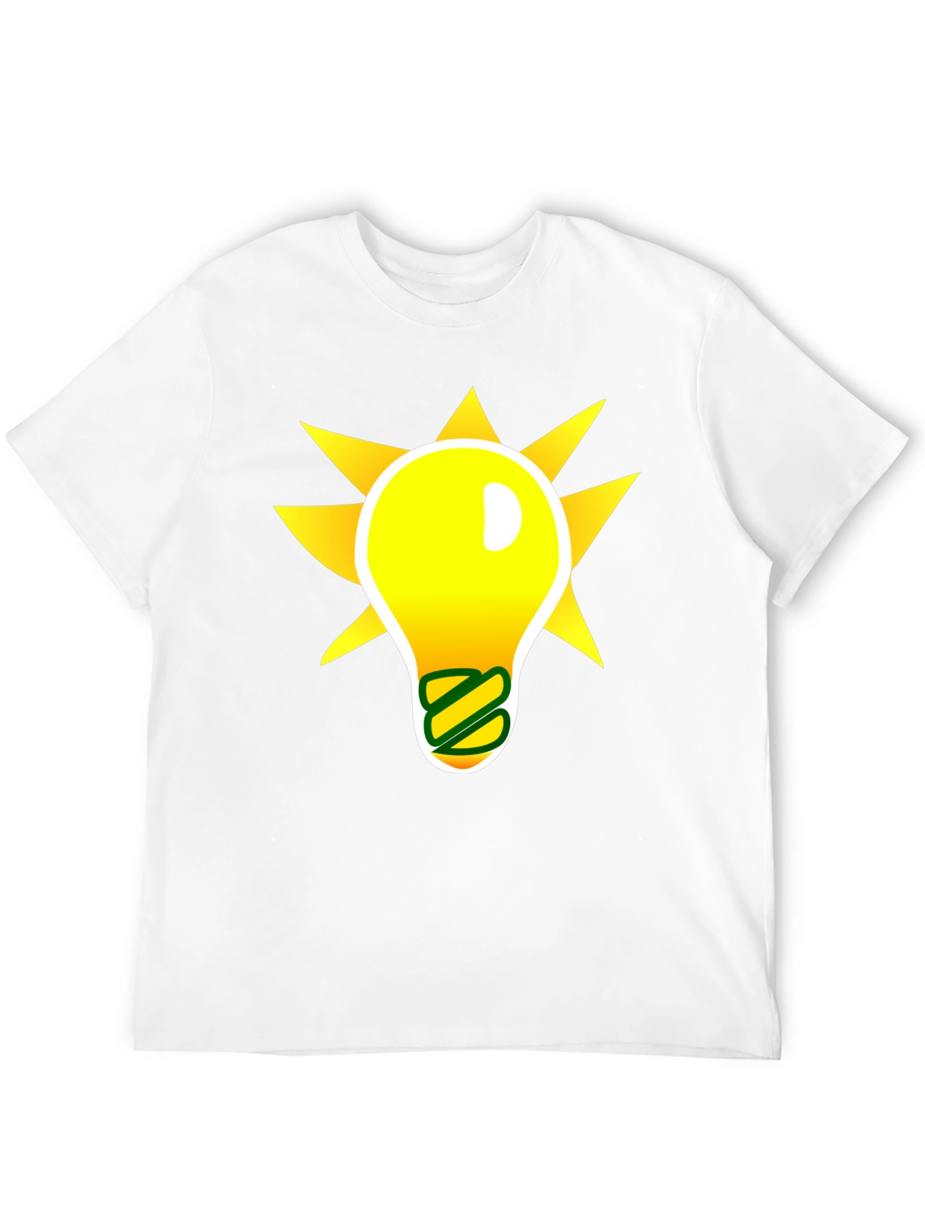 Idea Lightbulb Graphic T-Shirt - Black Cotton Blend