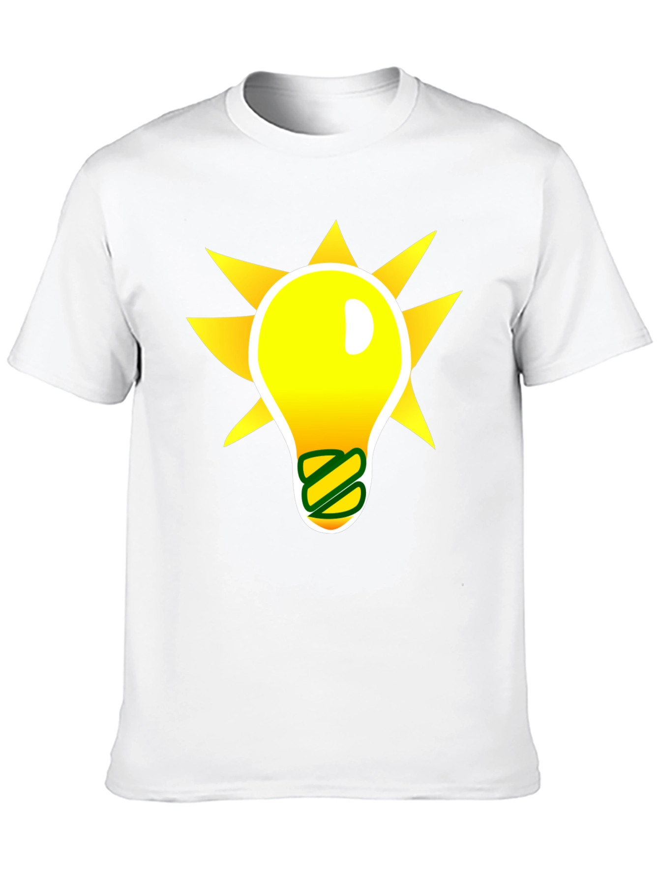 Idea Lightbulb Graphic T-Shirt - Black Cotton Blend