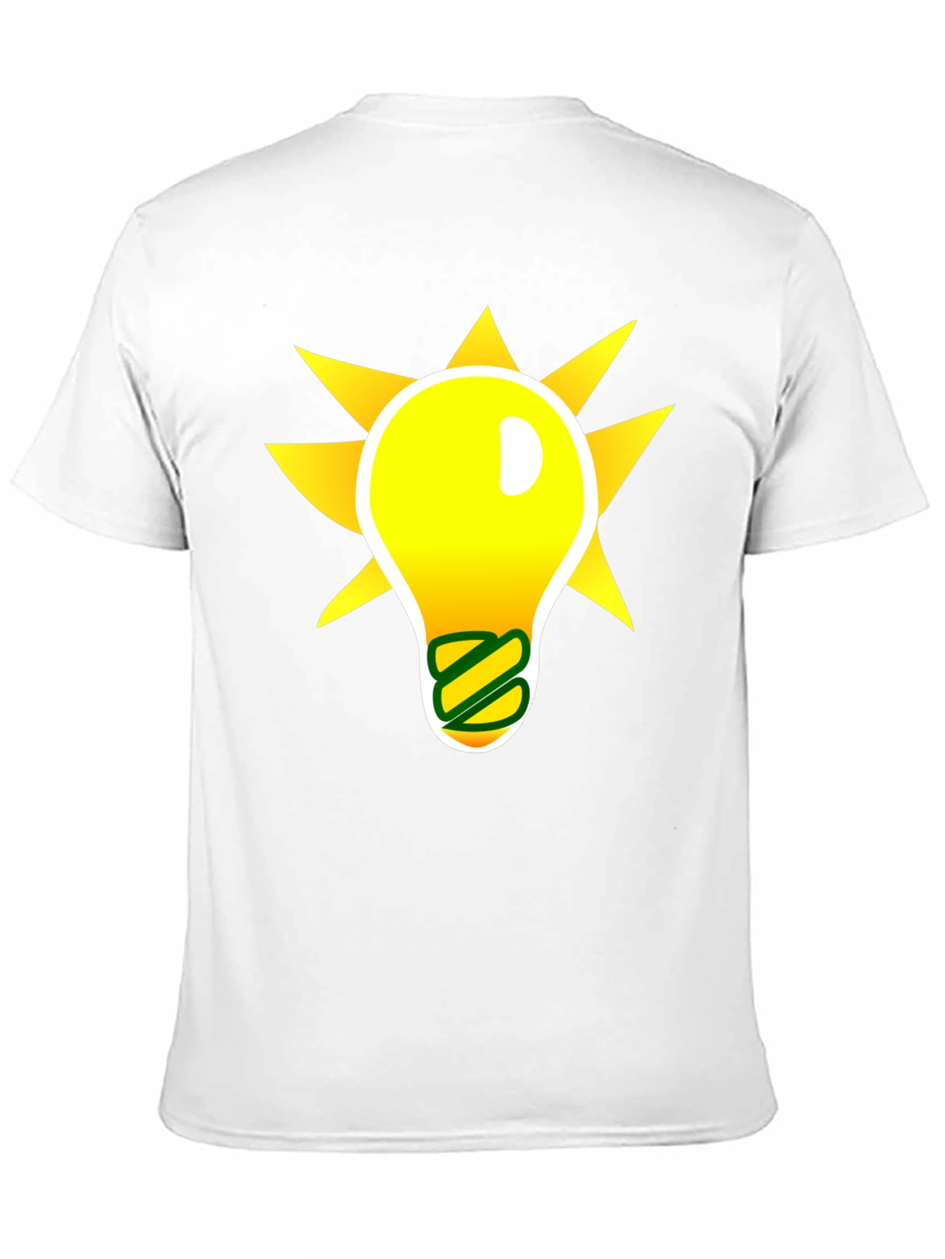 Idea Lightbulb Graphic T-Shirt - Black Cotton Blend
