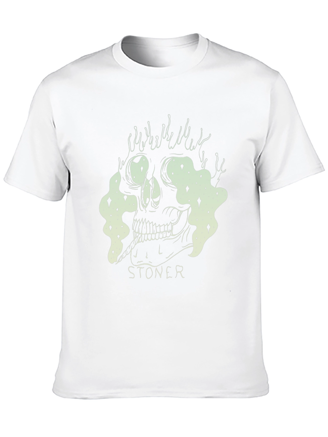 Stoner Skull Graphic Tee - Unisex Black T-Shirt