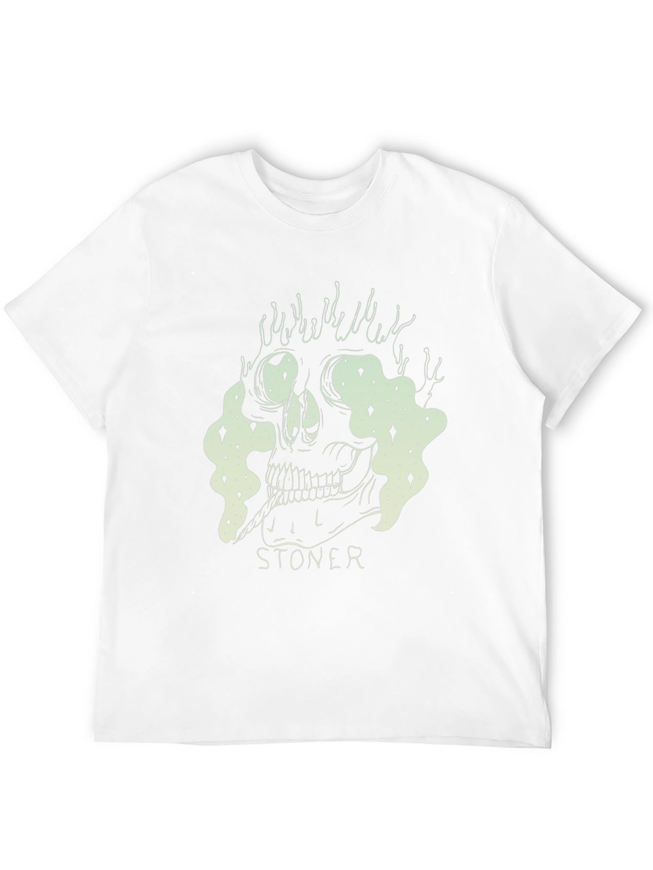Stoner Skull Graphic Tee - Unisex Black T-Shirt