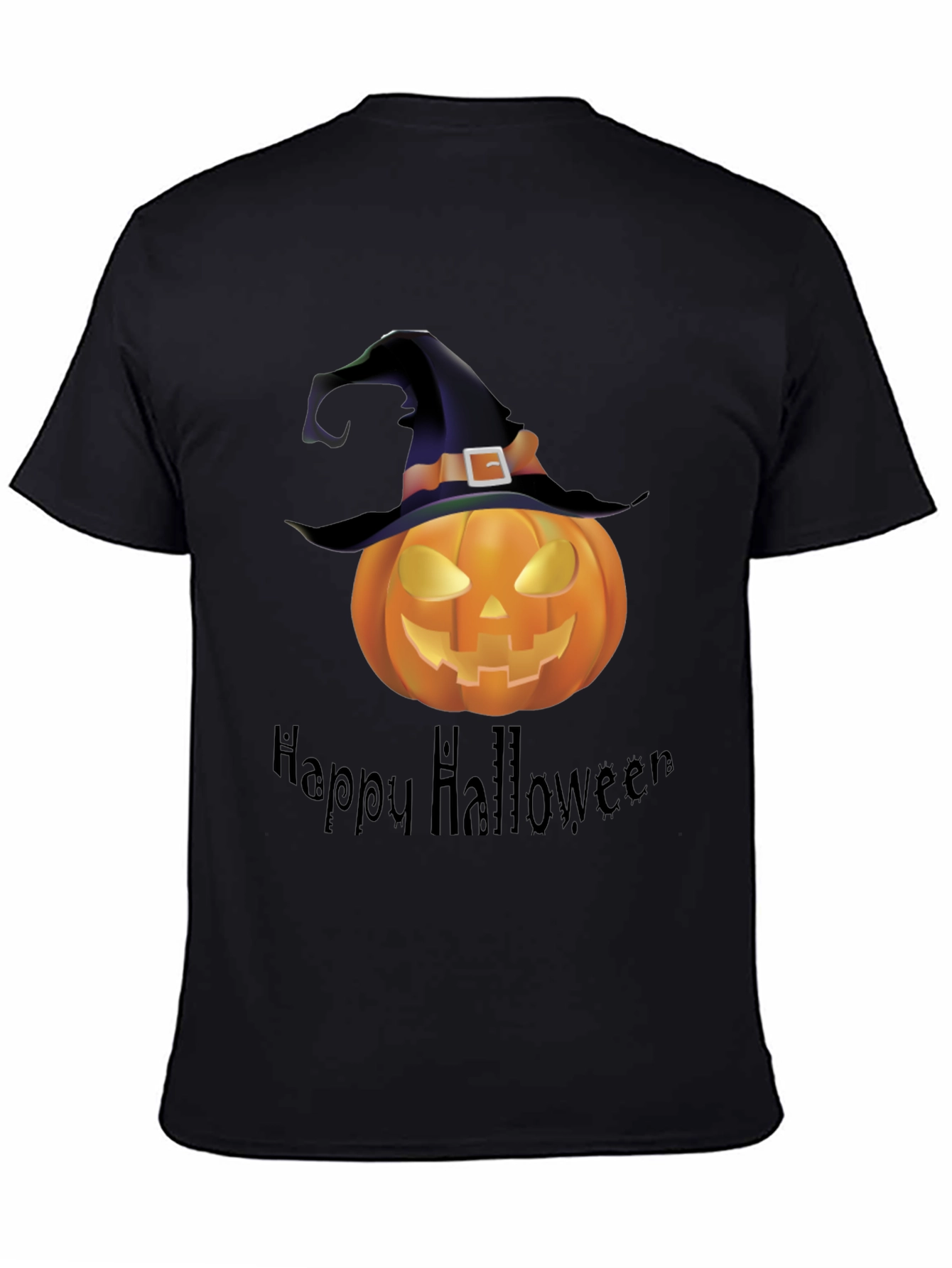 Happy Halloween Pumpkin Witch Hat T-Shirt