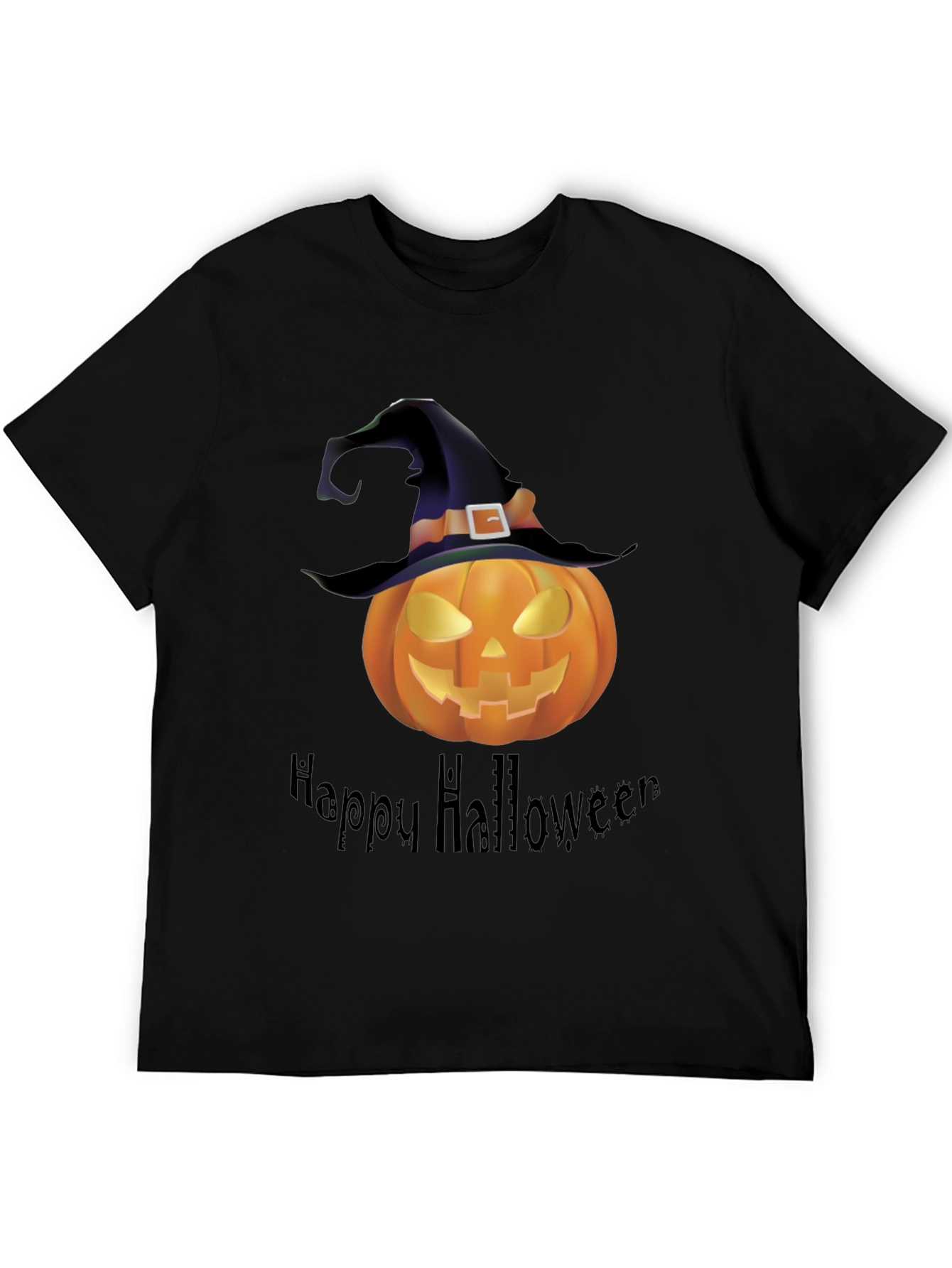 Happy Halloween Pumpkin Witch Hat T-Shirt