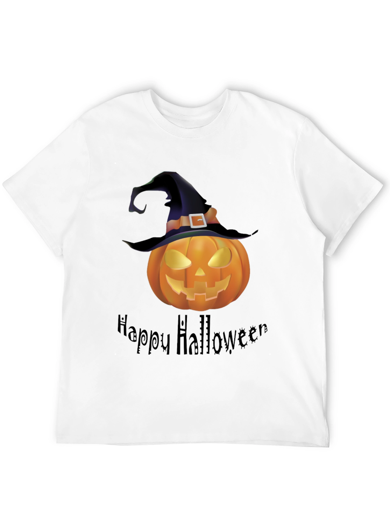 Happy Halloween Pumpkin Witch Hat T-Shirt
