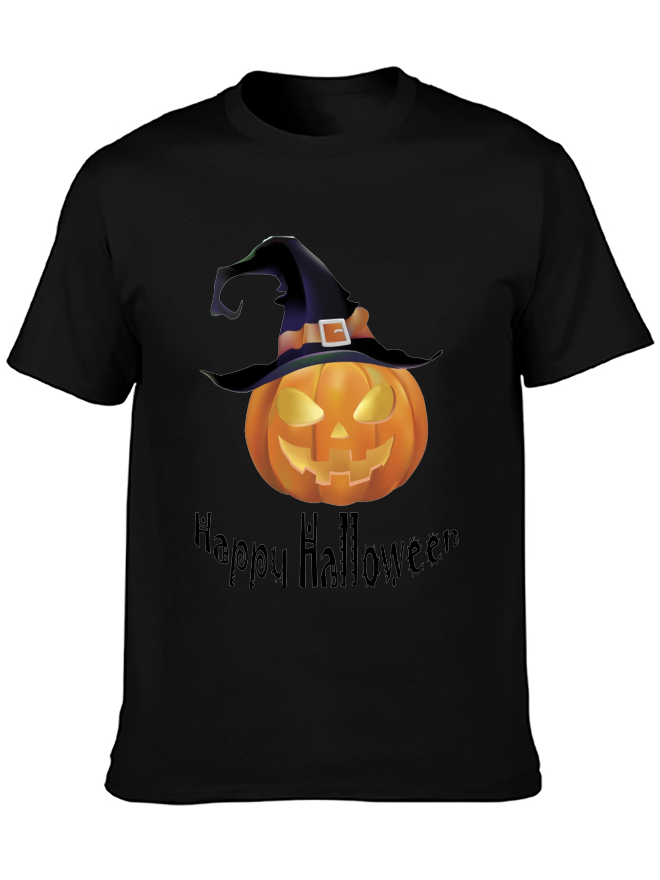 Happy Halloween Pumpkin Witch Hat T-Shirt