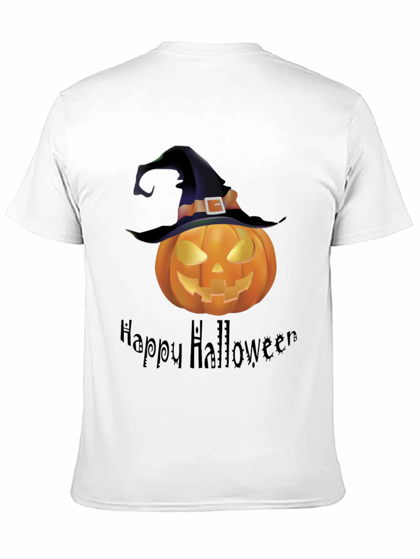 Happy Halloween Pumpkin Witch Hat T-Shirt