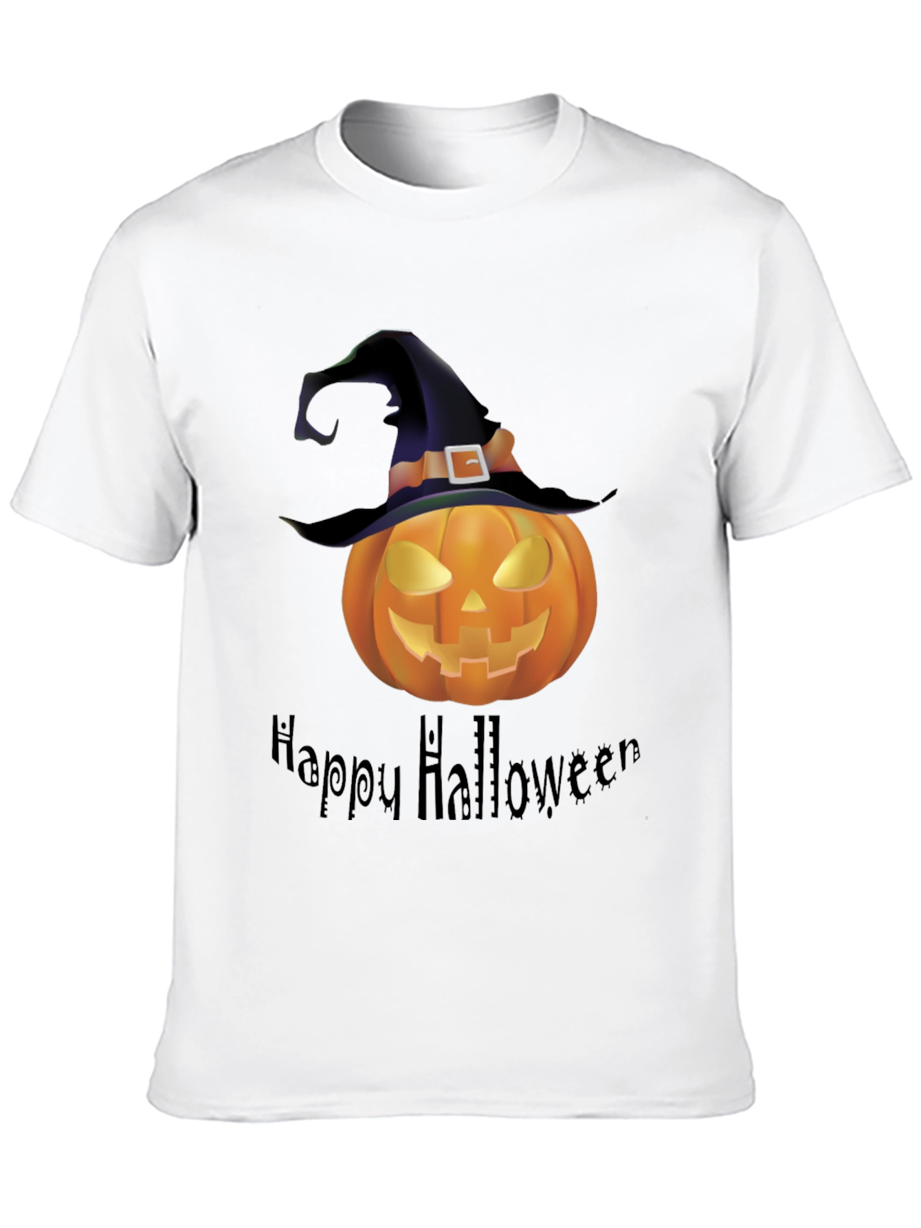 Happy Halloween Pumpkin Witch Hat T-Shirt