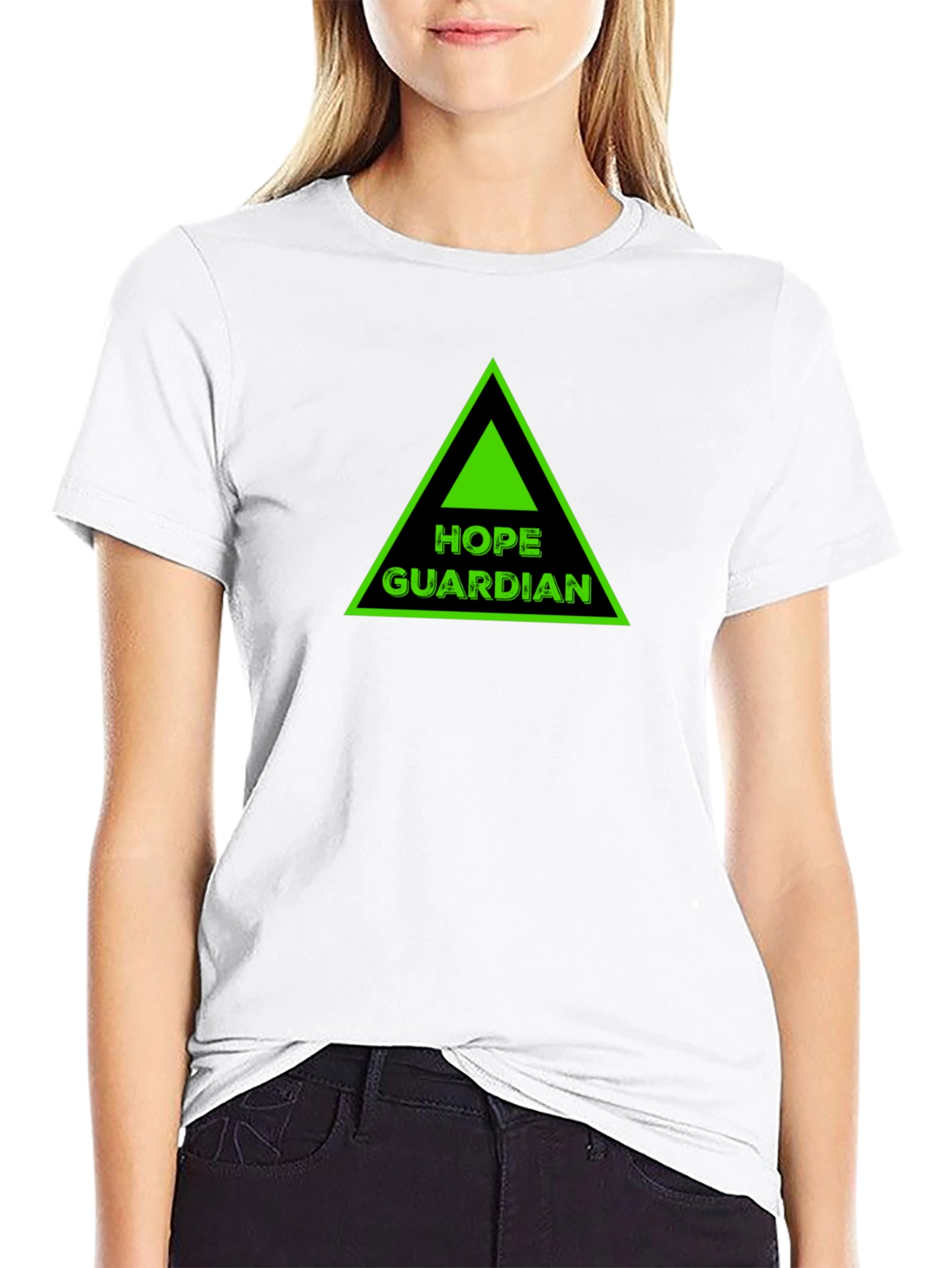 Hope Guardian Graphic Tee - Black Cotton T-Shirt