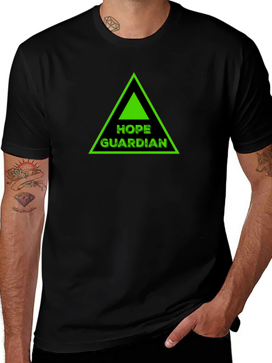 Hope Guardian Graphic Tee - Black Cotton T-Shirt