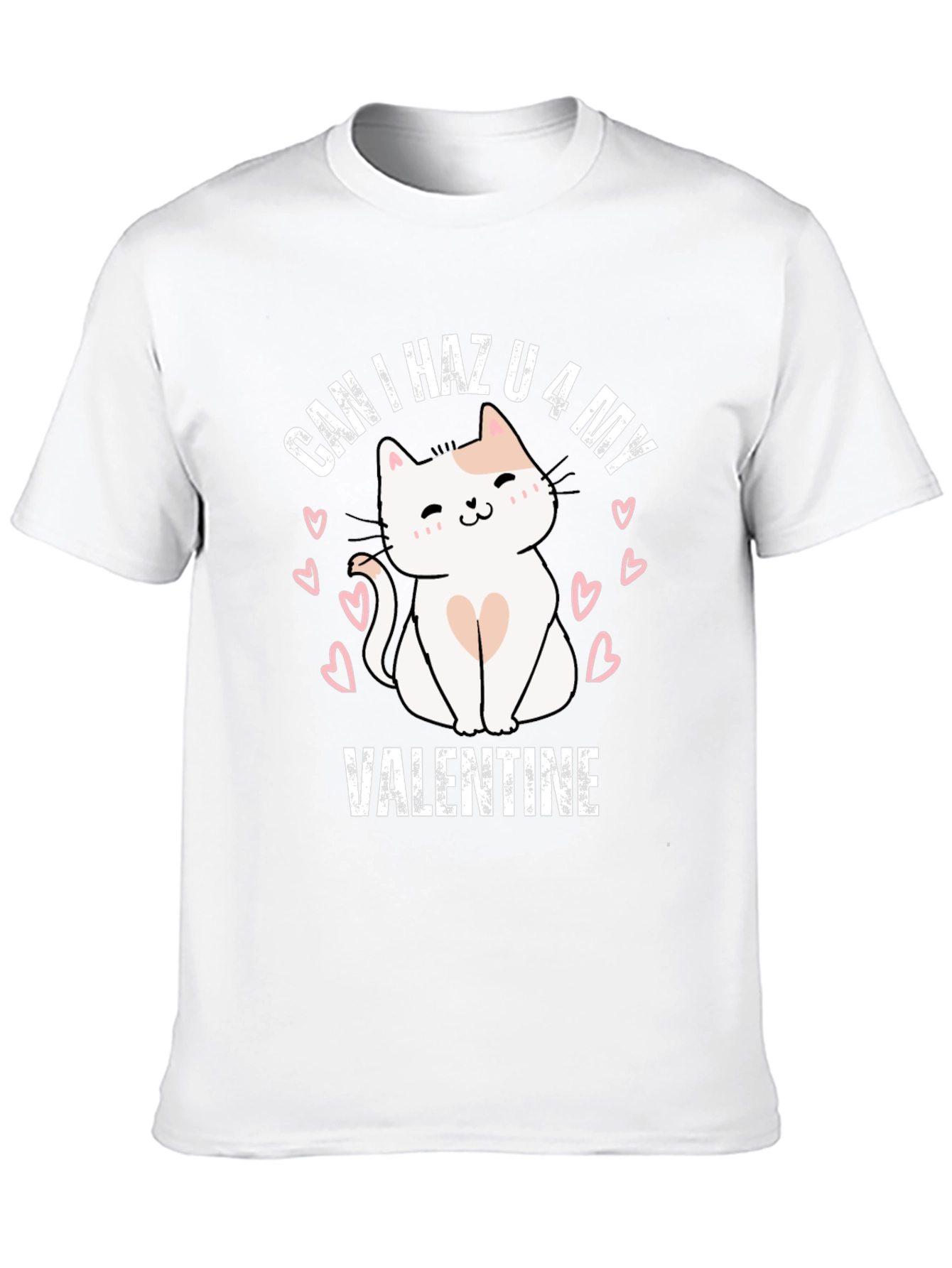 Valentines Day Cat Graphic T-Shirt