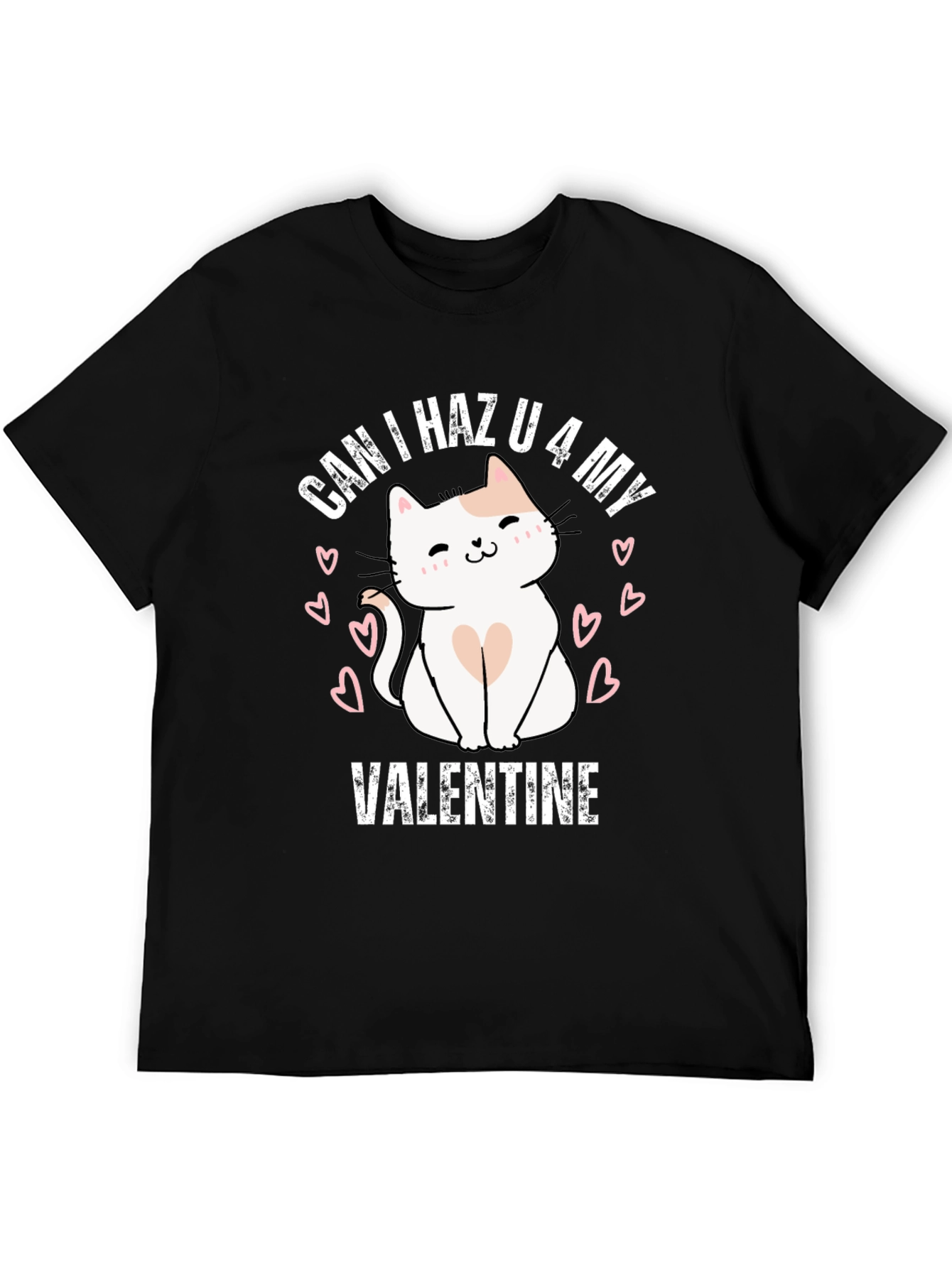Valentines Day Cat Graphic T-Shirt