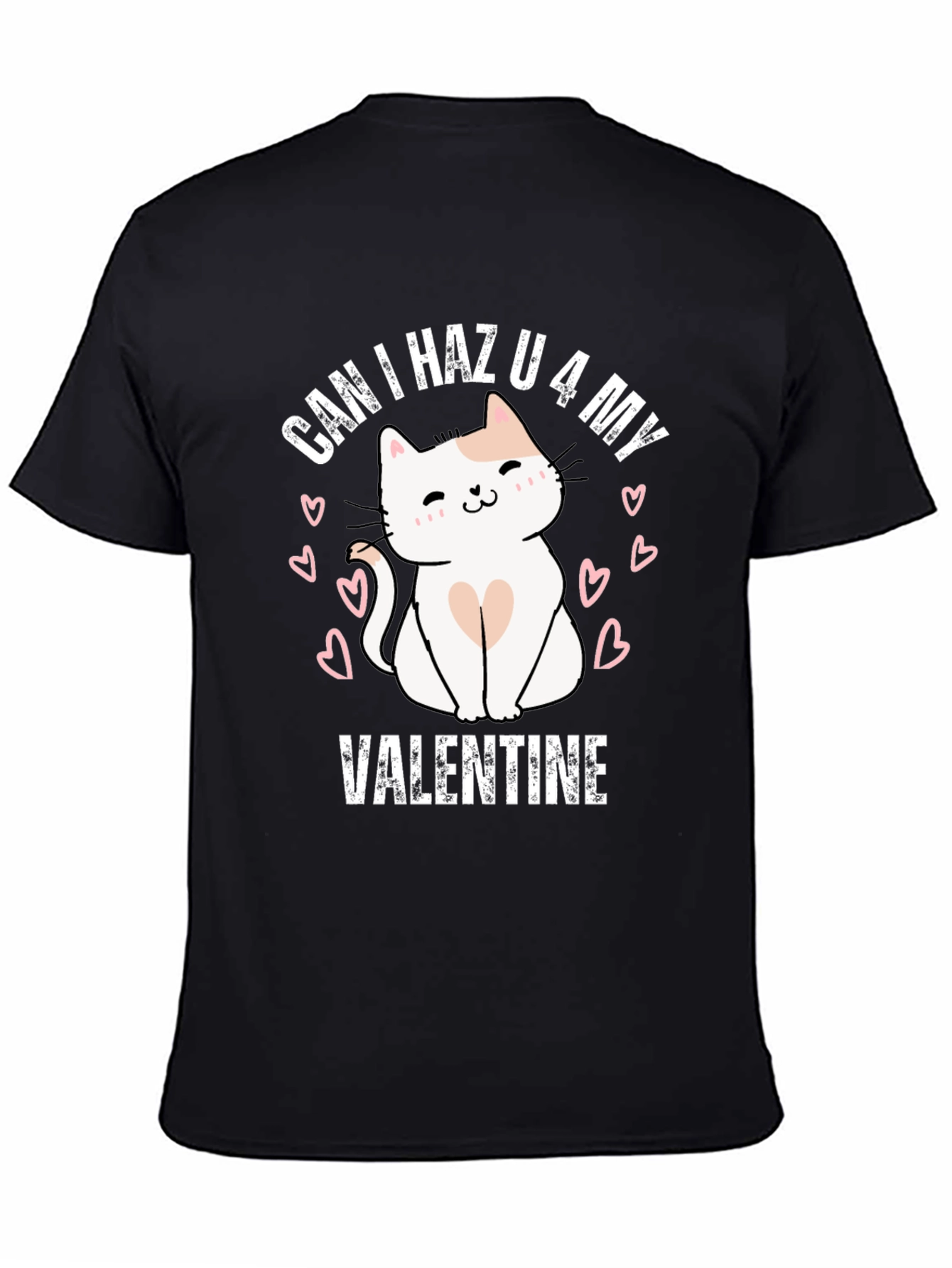 Valentines Day Cat Graphic T-Shirt