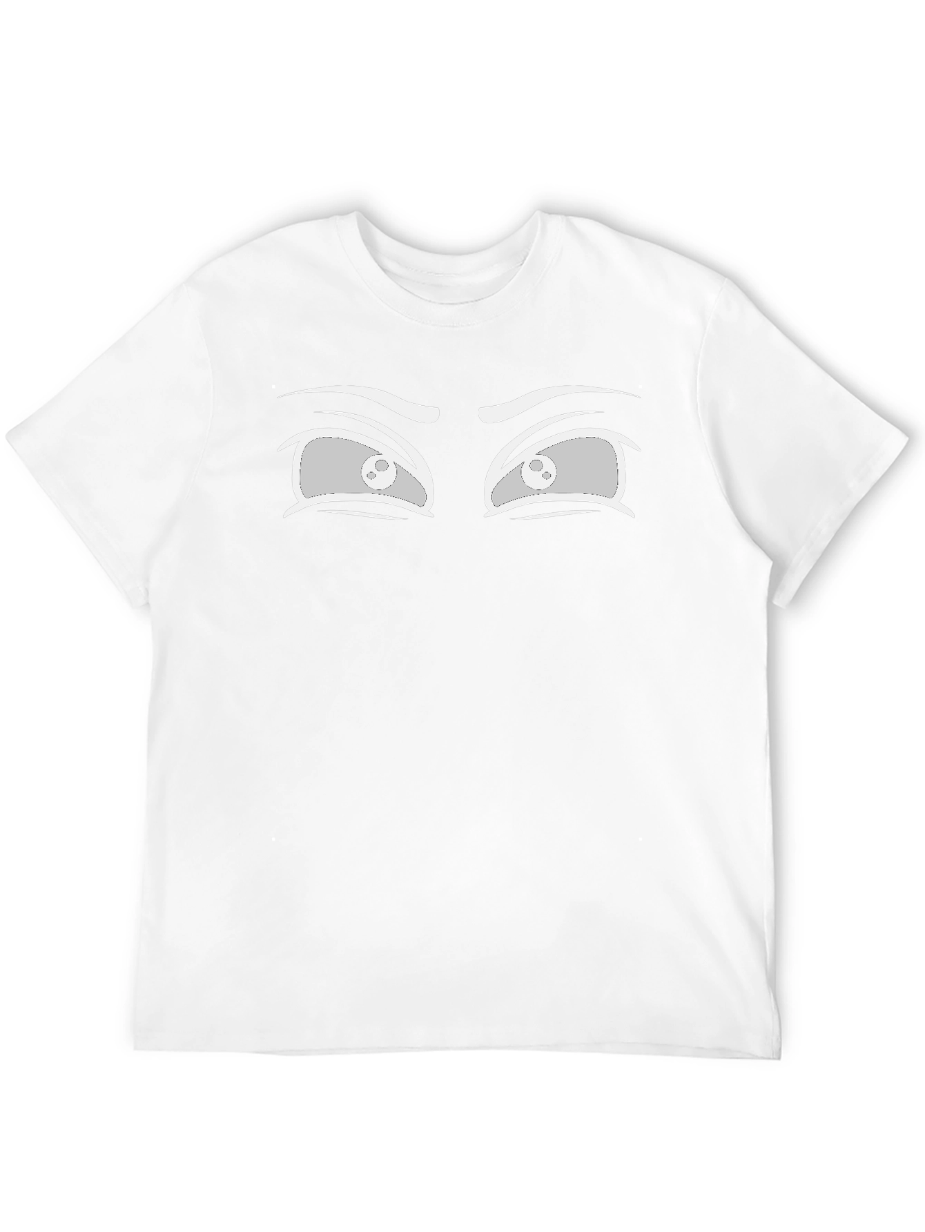 Funny Anime Eyes Graphic Tee - Unisex Black T-Shirt