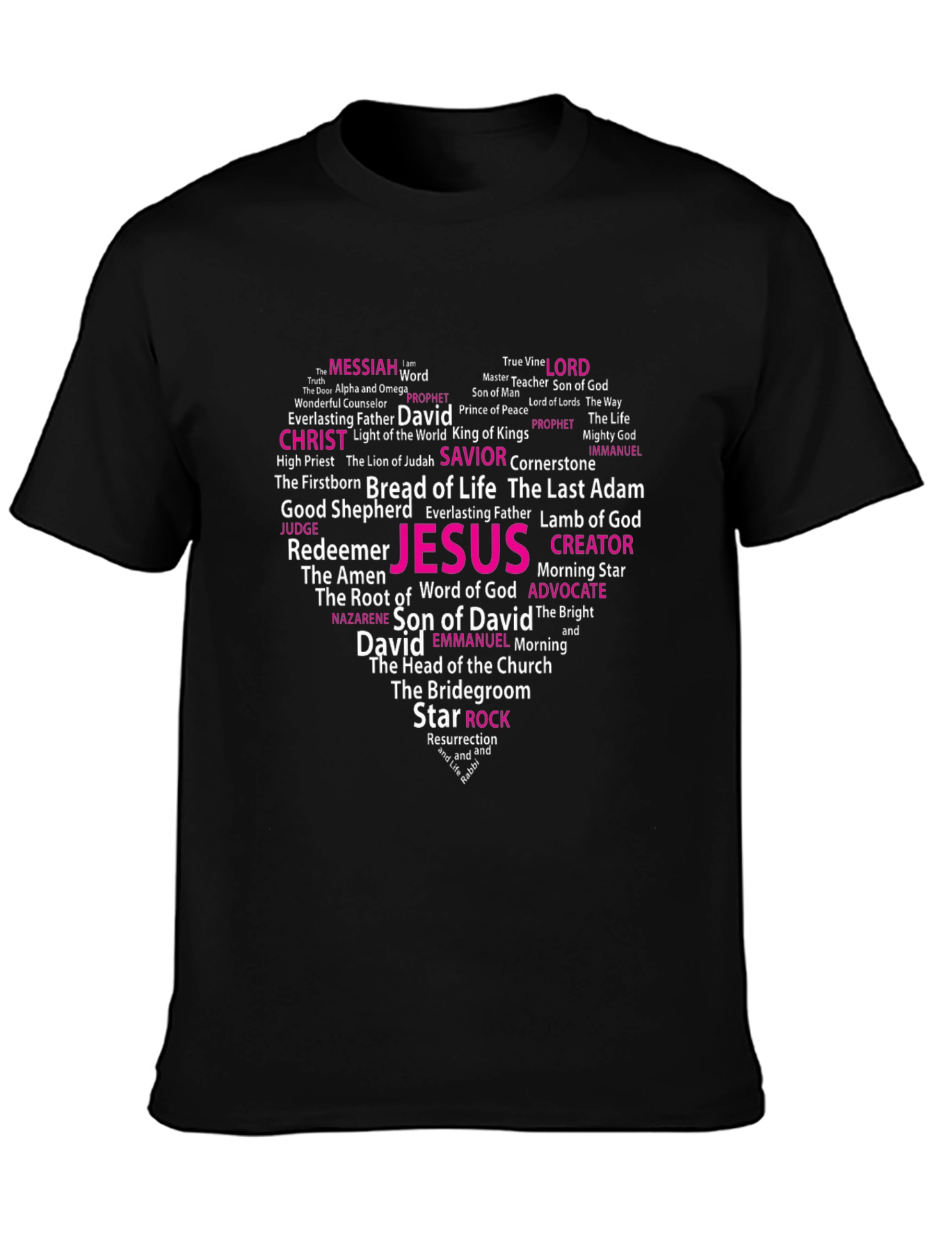 Faith Heart T-Shirt: Christian Word Art Tee