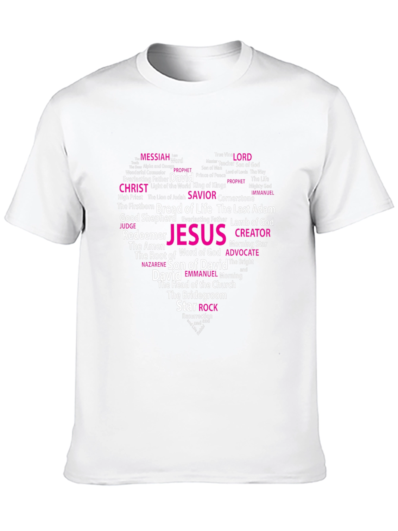 Faith Heart T-Shirt: Christian Word Art Tee