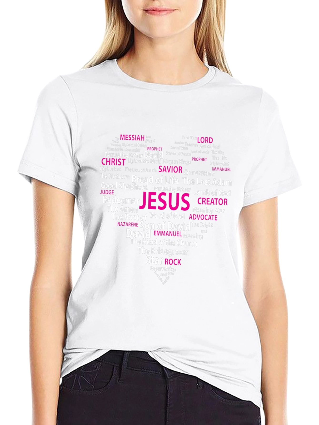 Faith Heart T-Shirt: Christian Word Art Tee
