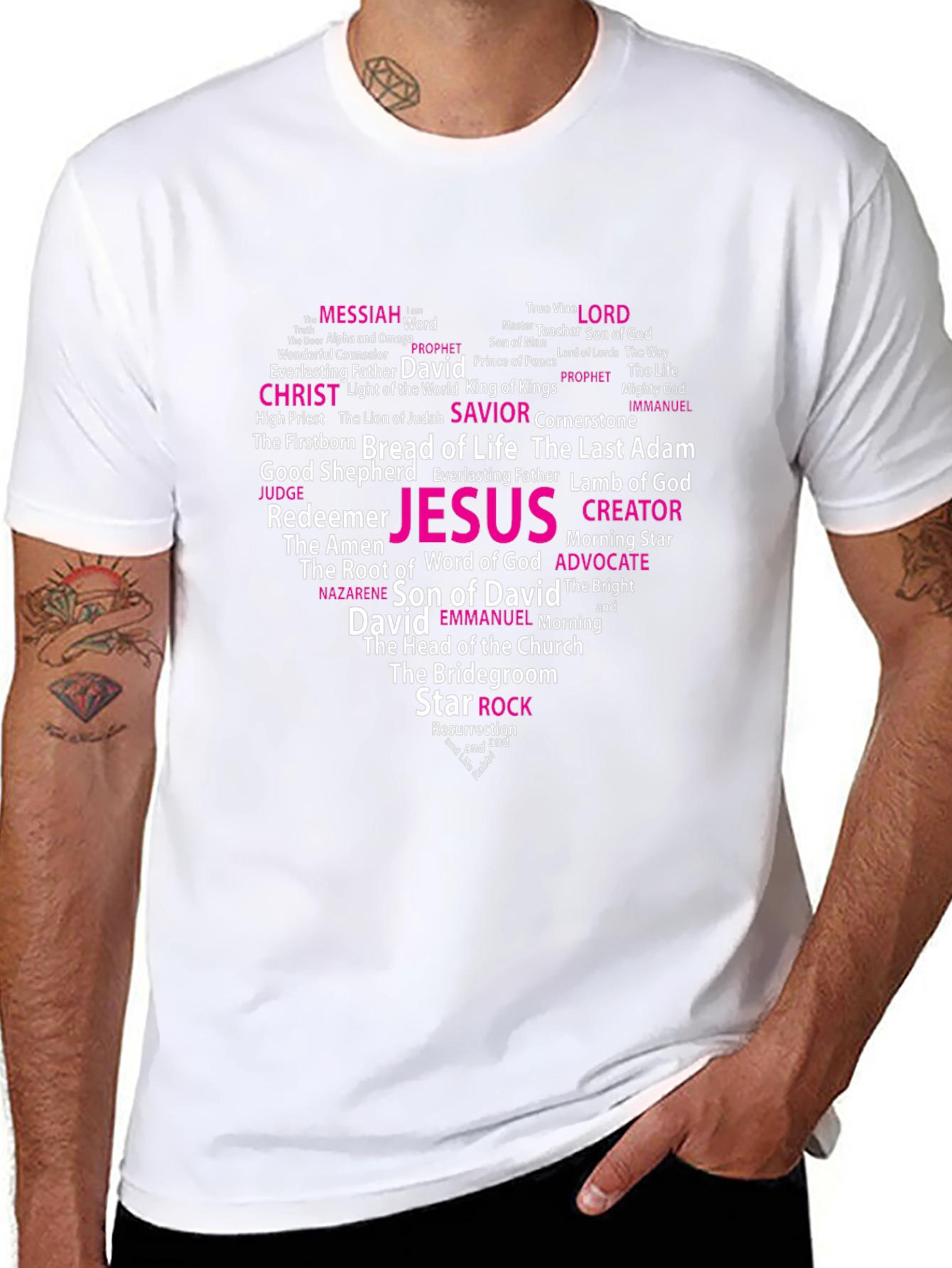 Faith Heart T-Shirt: Christian Word Art Tee
