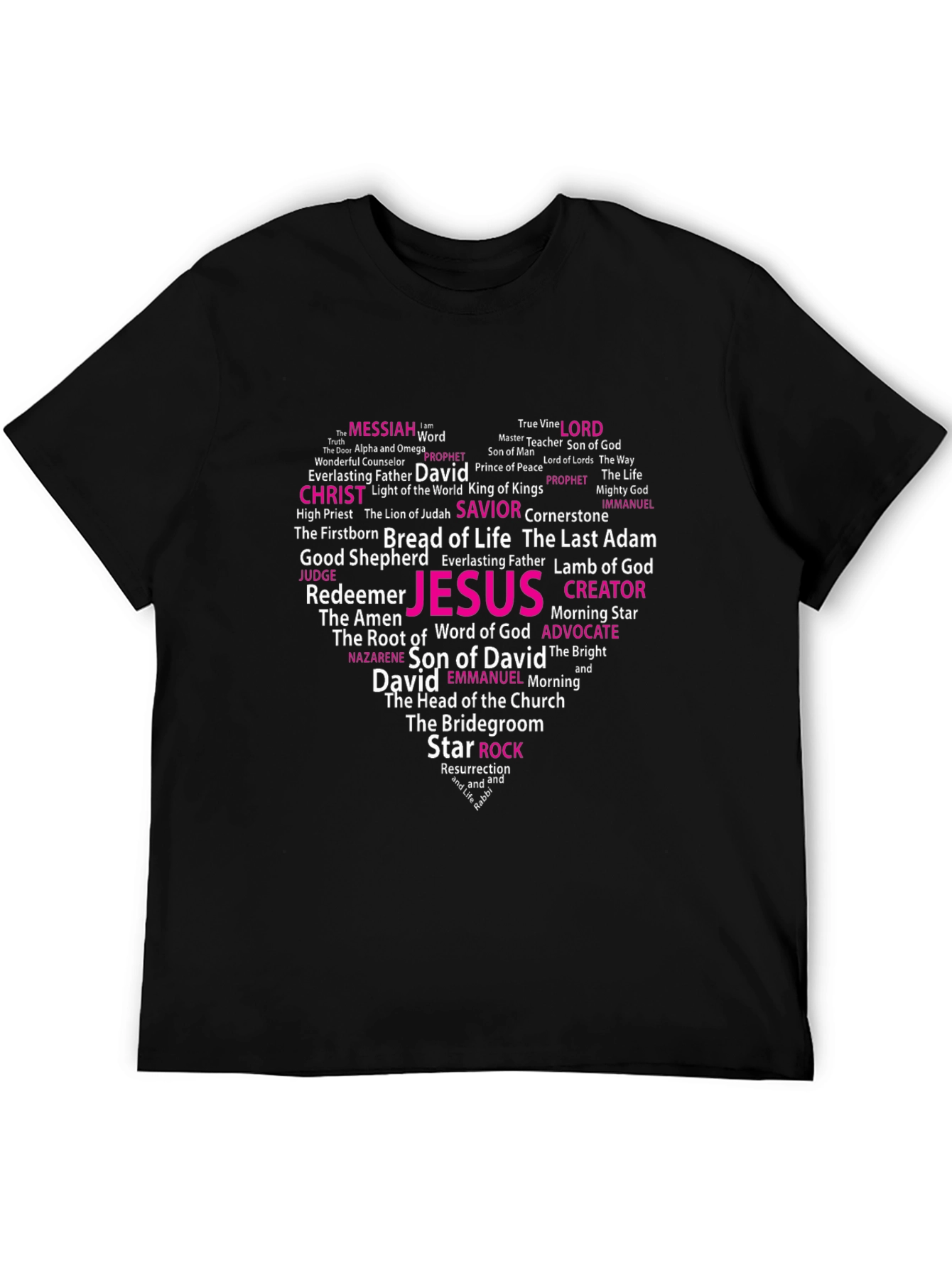 Faith Heart T-Shirt: Christian Word Art Tee