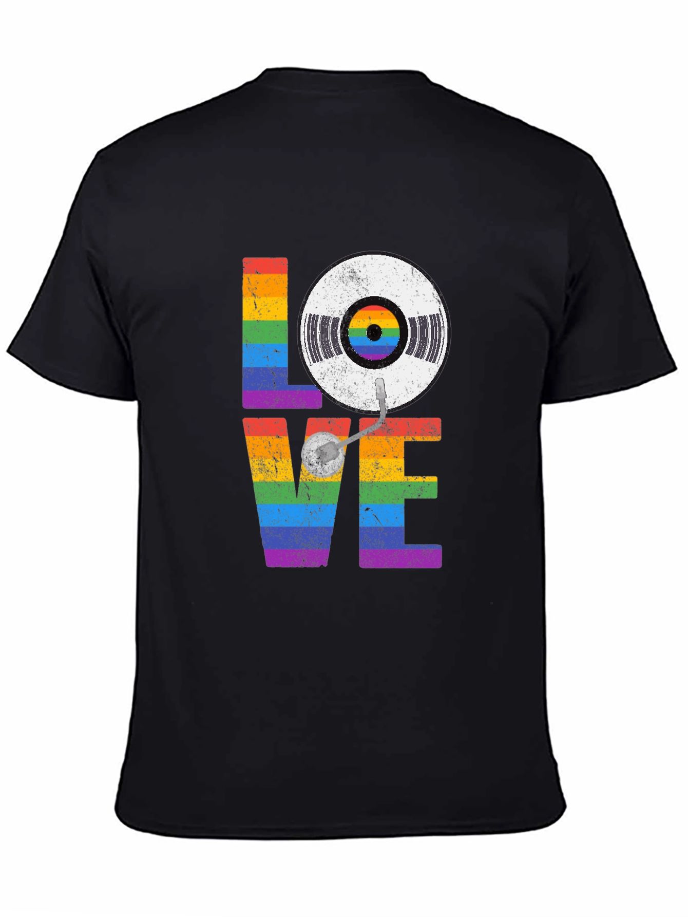 Rainbow LOVE Vinyl Record T-Shirt