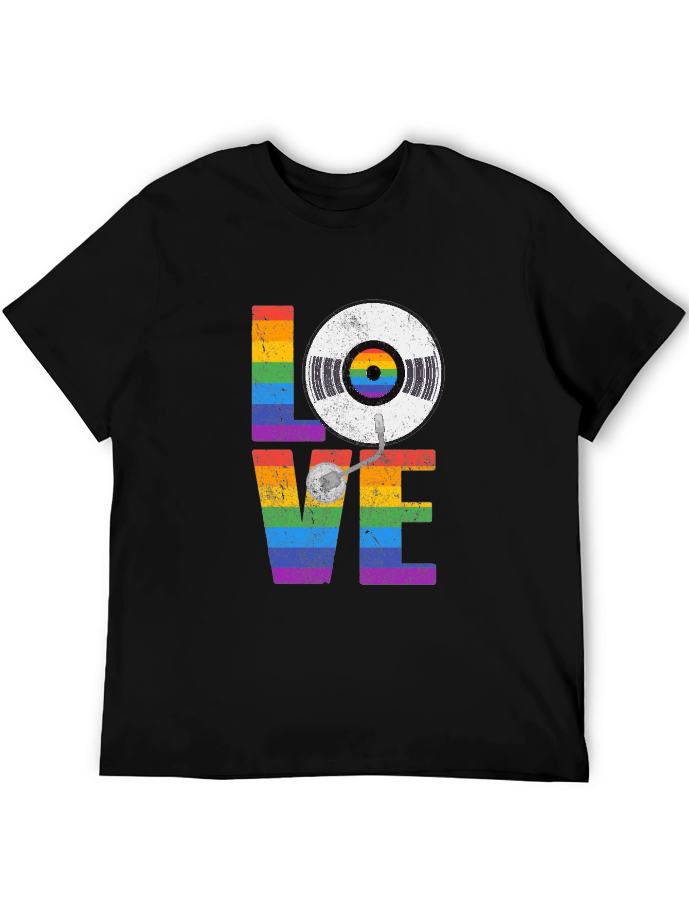 Rainbow LOVE Vinyl Record T-Shirt