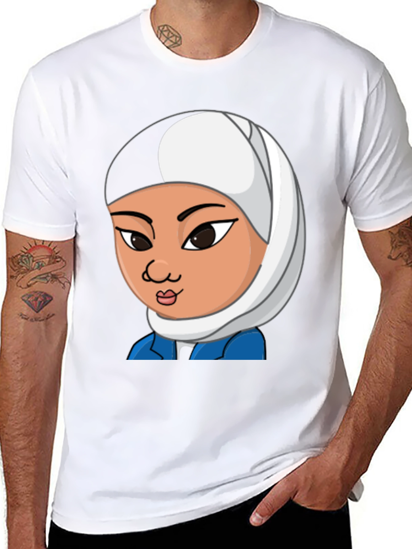Cartoon Avatar T-Shirt - Black