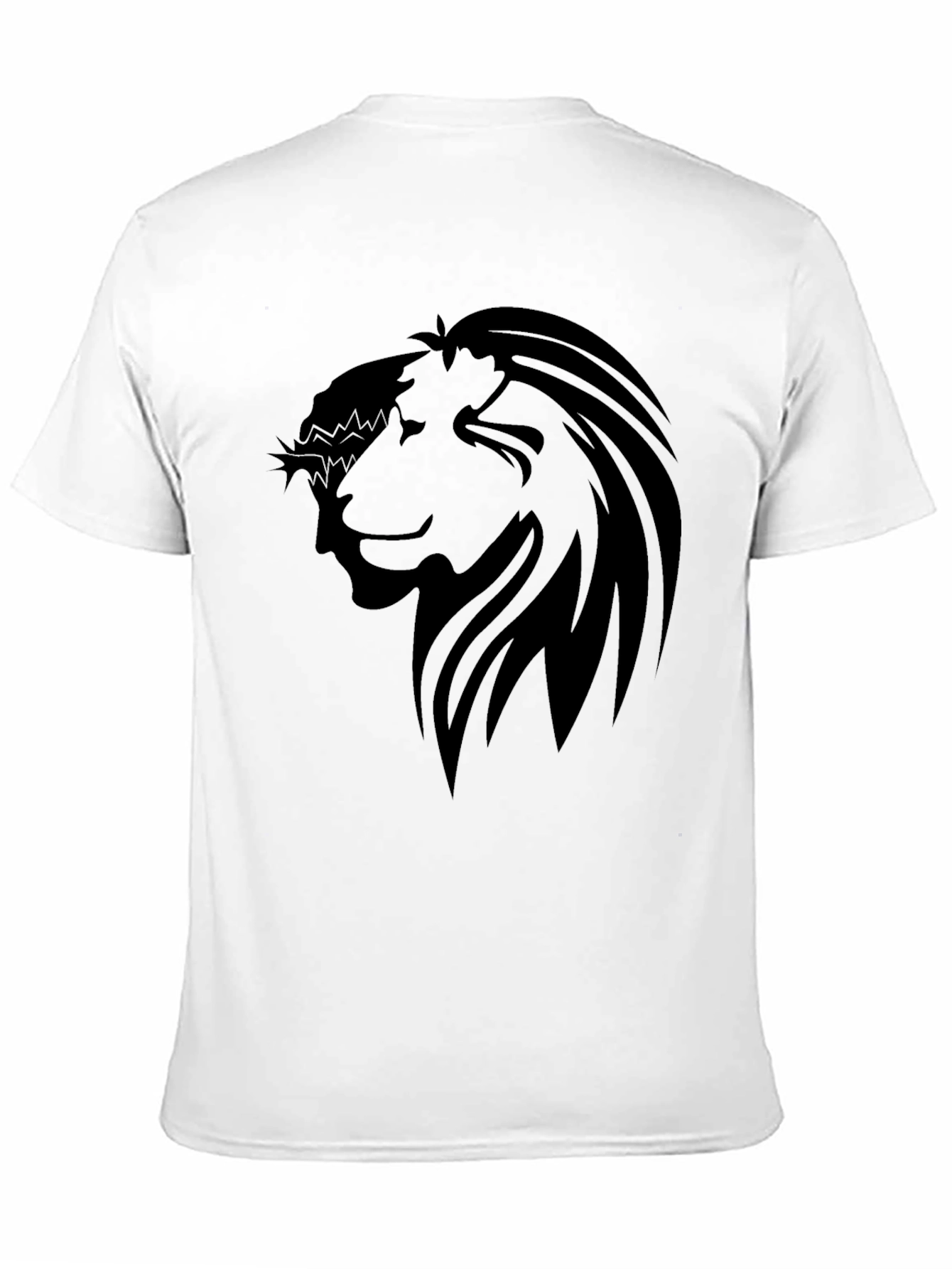 Lion Crown Graphic Black T-Shirt - Stylish Mens Tee