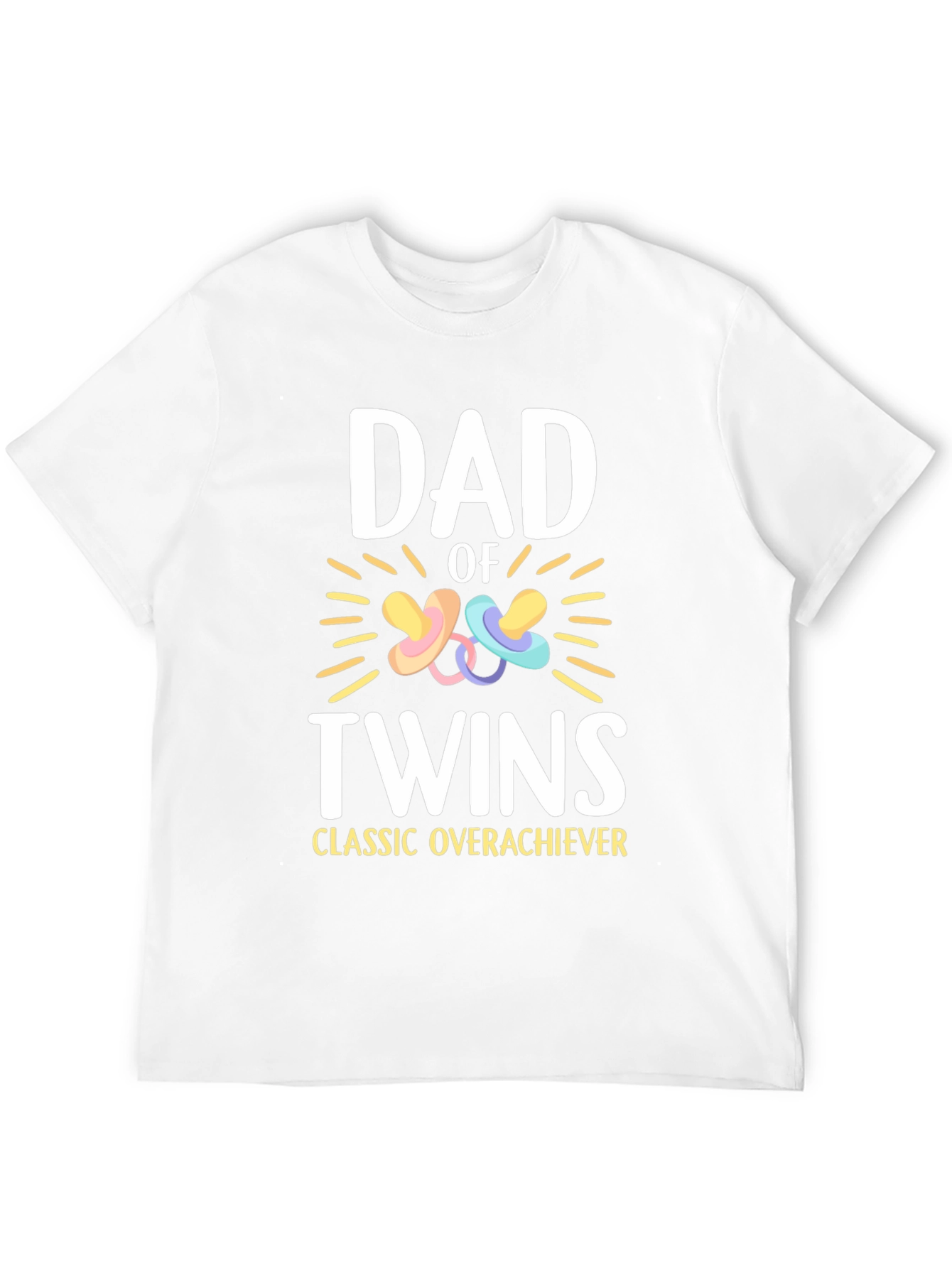 Dad of Twins T-Shirt - Classic Overachiever Tee