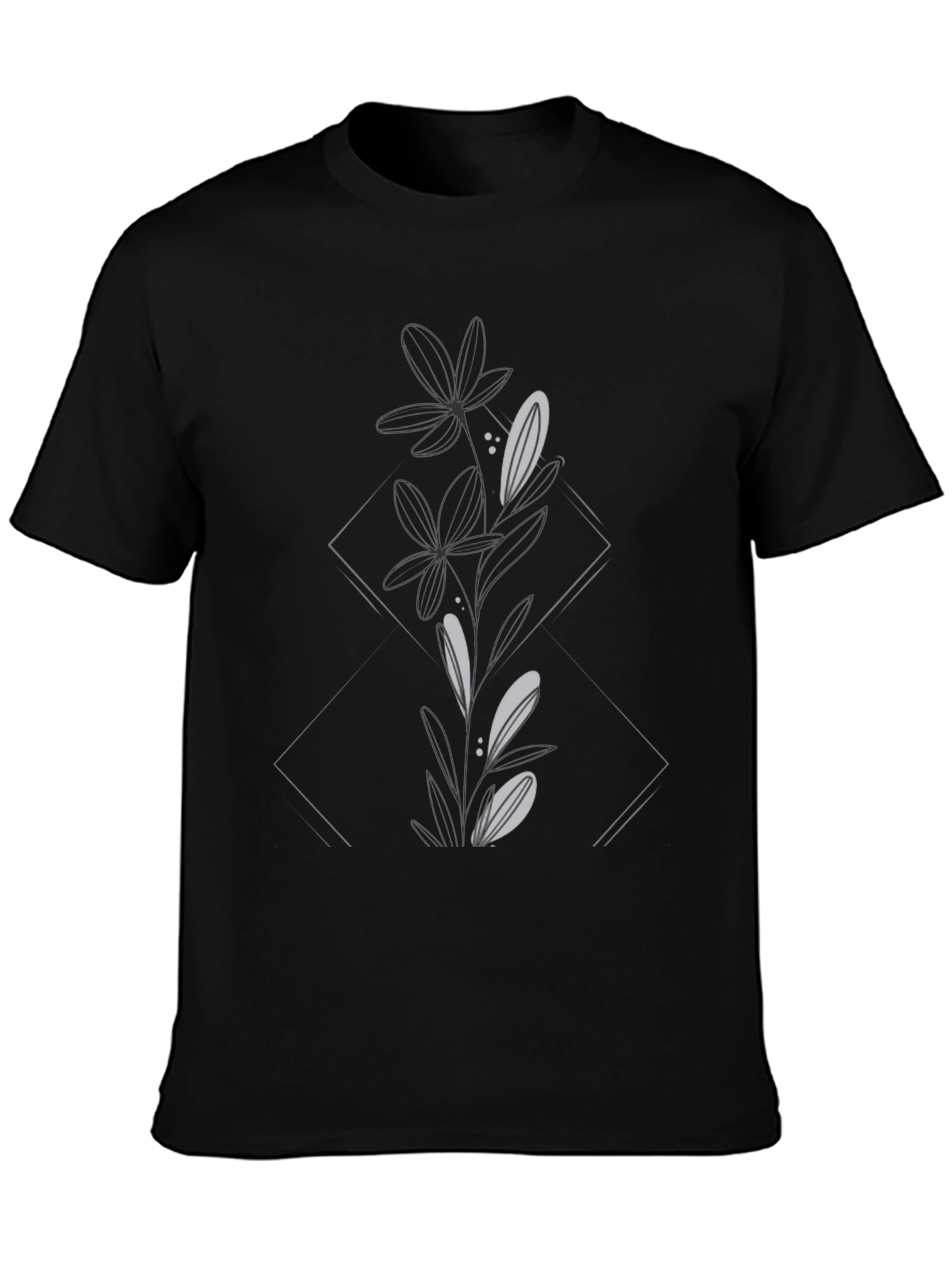 Botanical Graphic Tee - Black