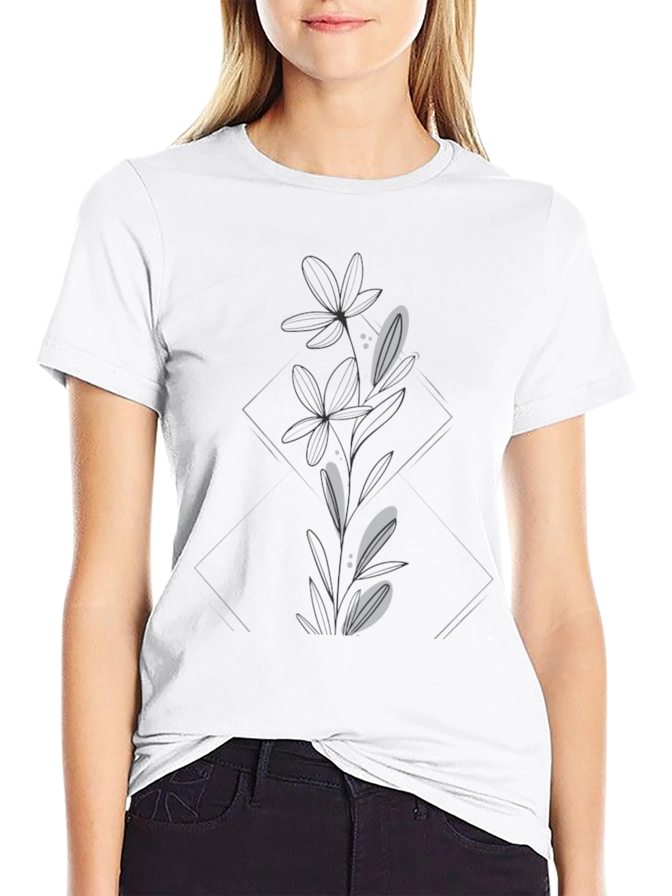 Botanical Graphic Tee - Black