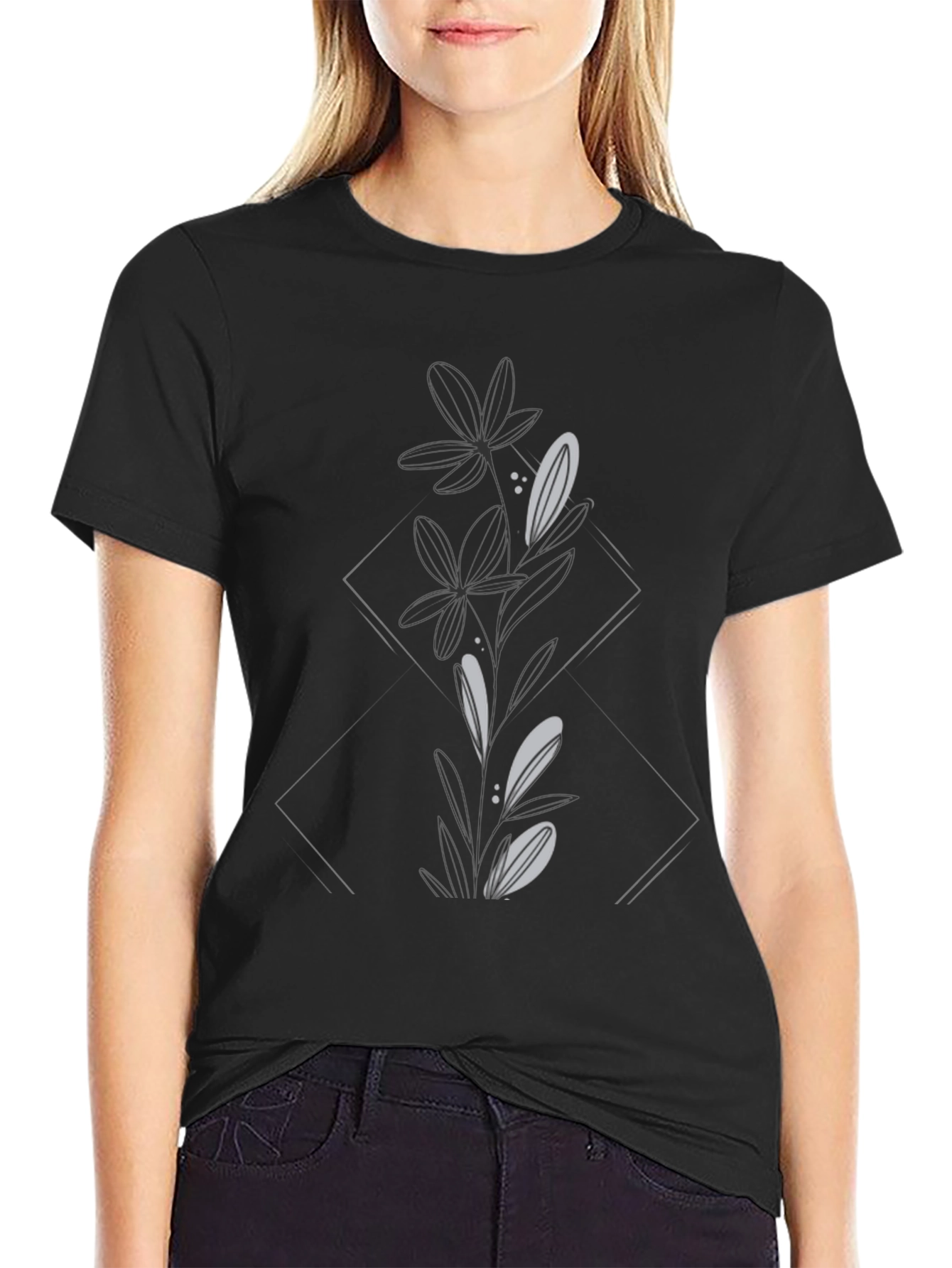 Botanical Graphic Tee - Black