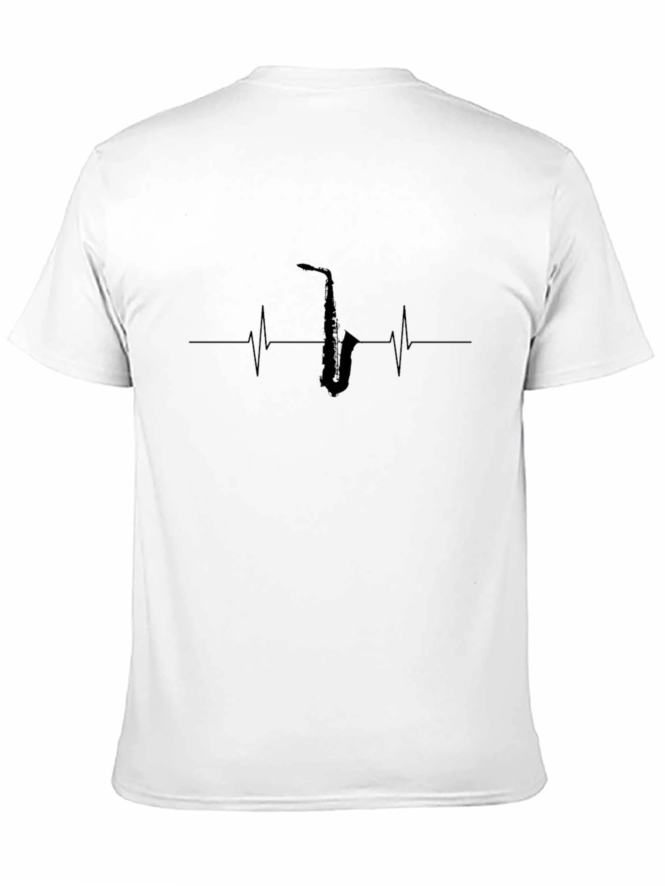 Saxophone Heartbeat T-Shirt - Music Lover Tee