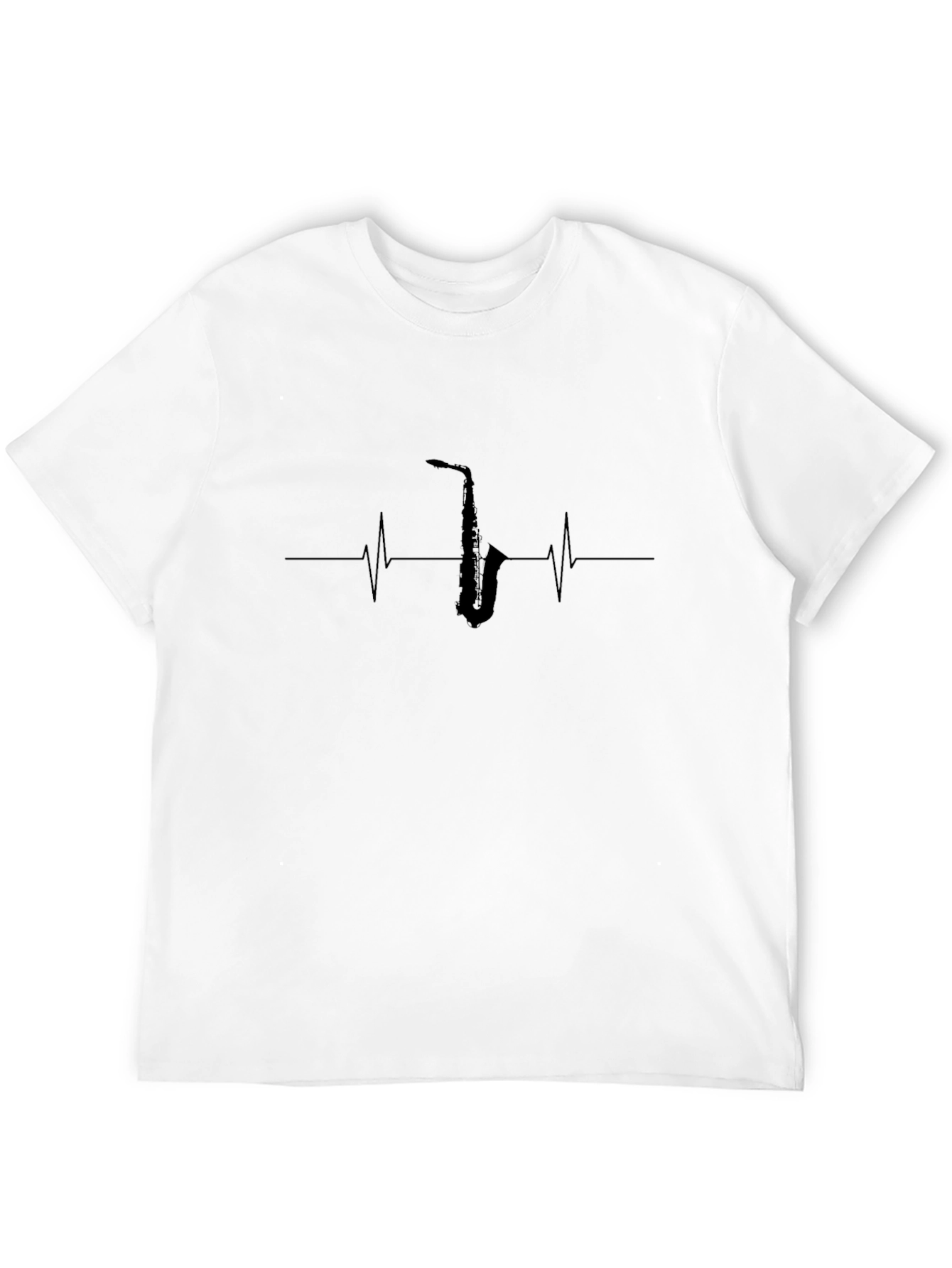 Saxophone Heartbeat T-Shirt - Music Lover Tee
