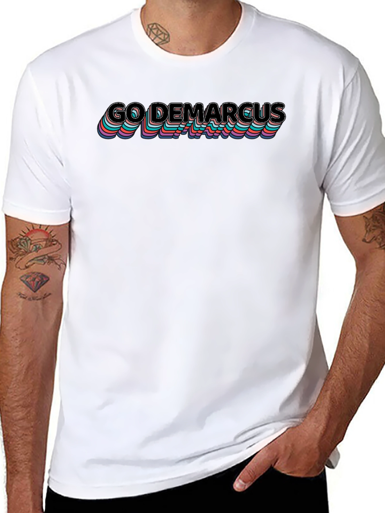 Go DeMarcus Retro T-Shirt - Black Cotton Tee