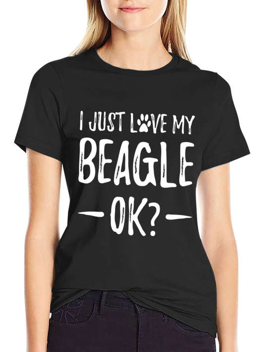 I Love My Beagle T-Shirt - Dog Paw Print Design