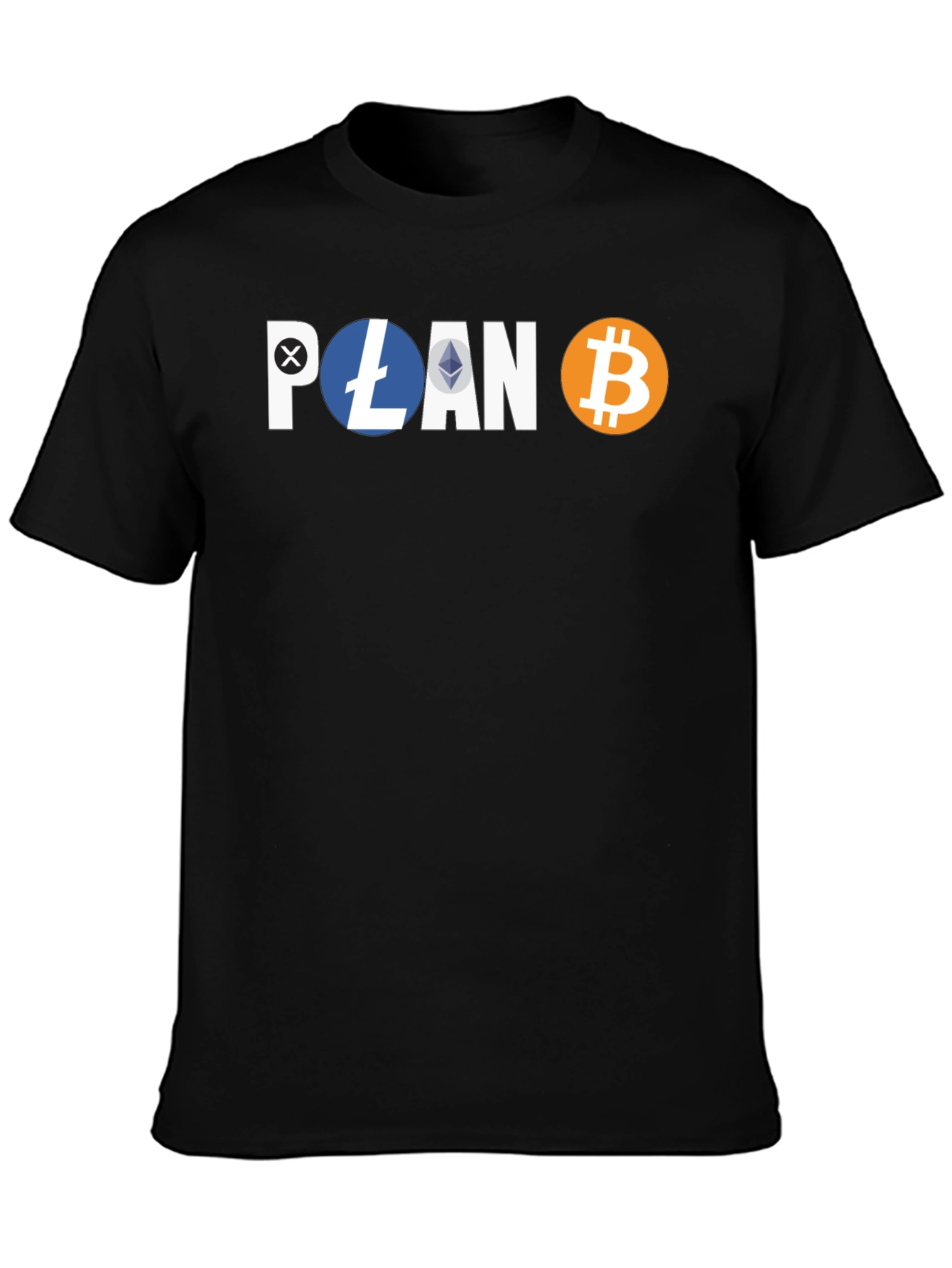Crypto Hodler Black T-Shirt - Bitcoin Litecoin Ethereum Design