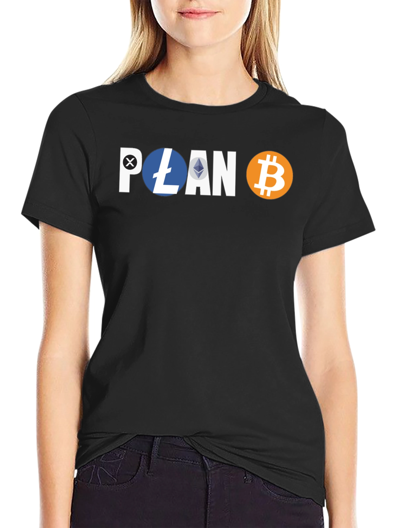 Crypto Hodler Black T-Shirt - Bitcoin Litecoin Ethereum Design